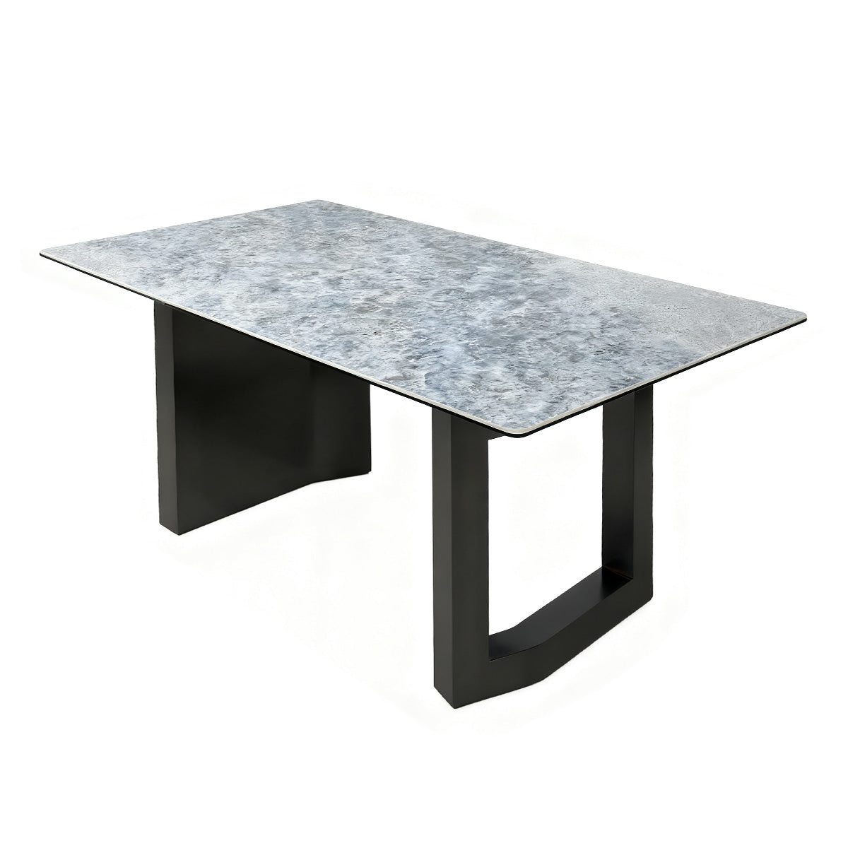 Rock plate dining table(Blue crystal)