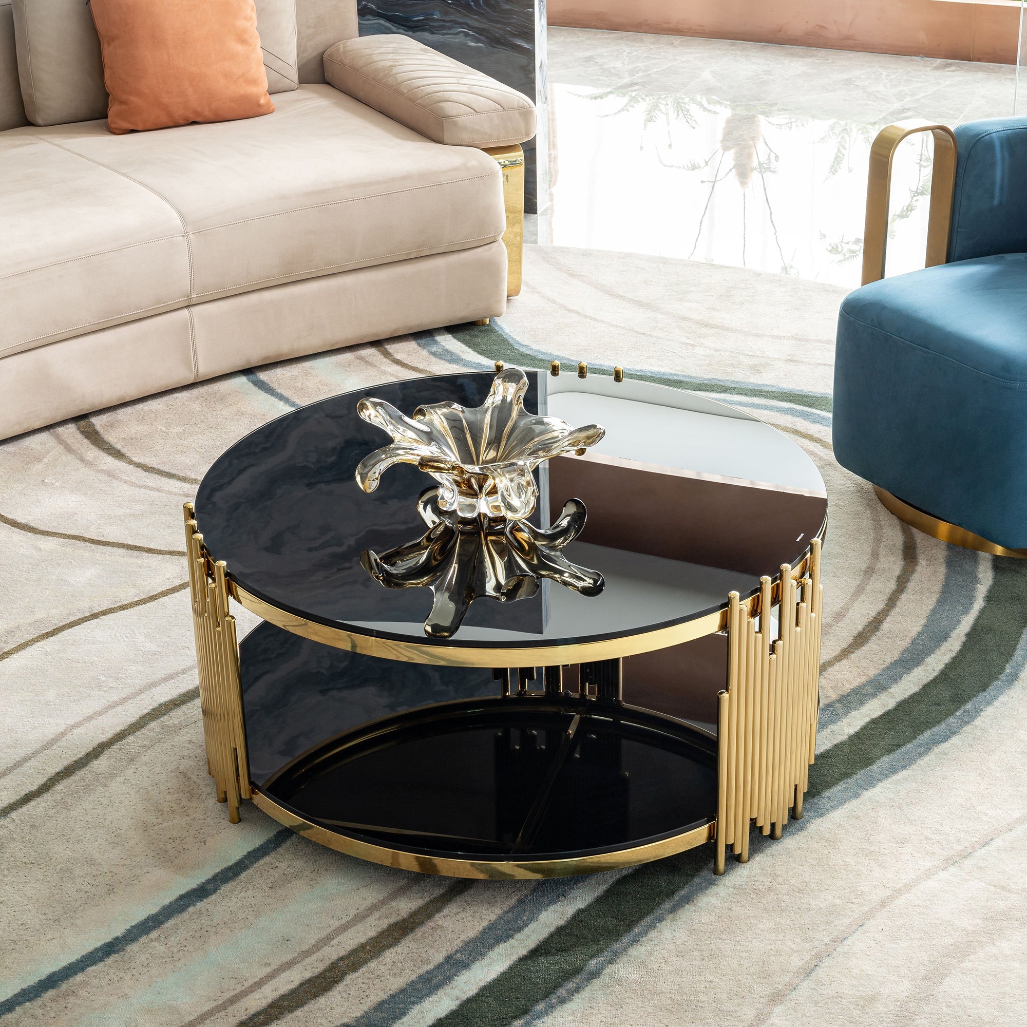 stainless steel coffee table