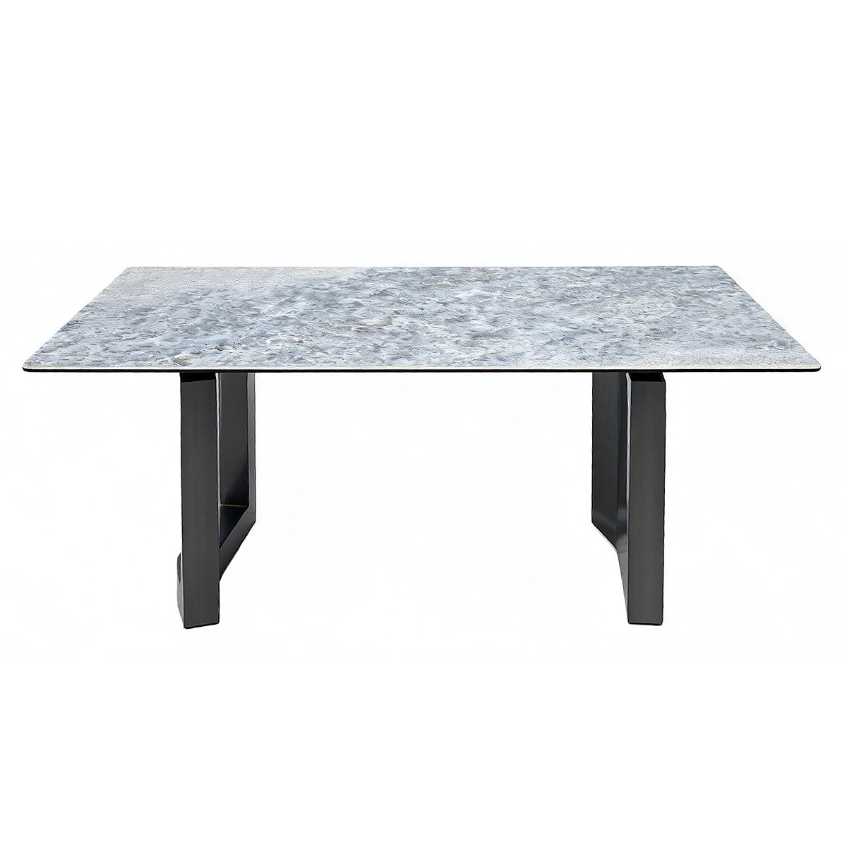 Rock plate dining table(Blue crystal)