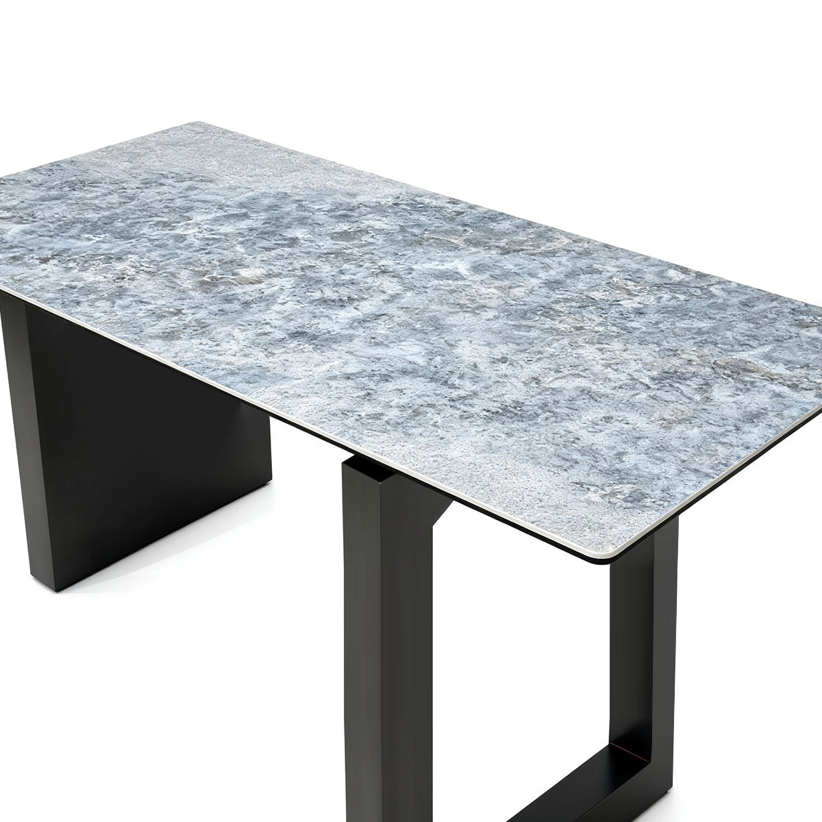 Rock plate dining table(Blue crystal)