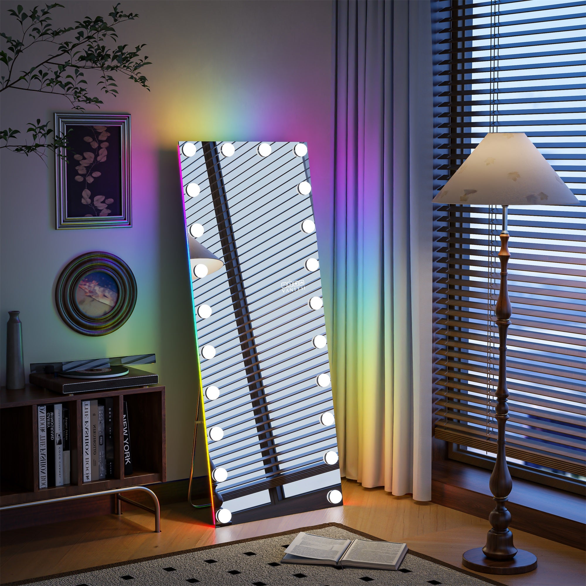 VANITII Hollywood Vanity Mirror - Full Length Vanity Mirror with Bluetooth Speaker