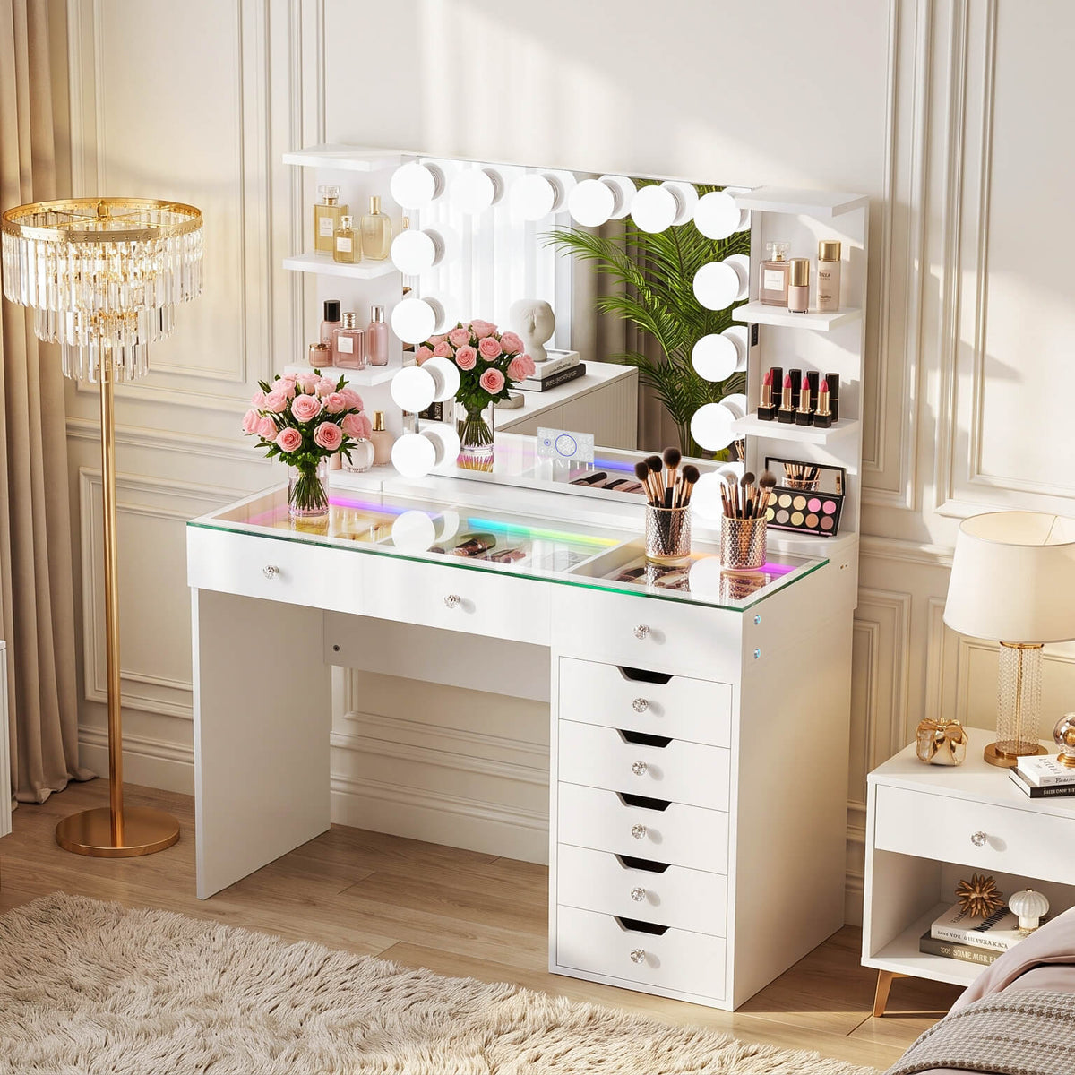 VANITII Display Shelves | Makeup Organizer for Vanity Table