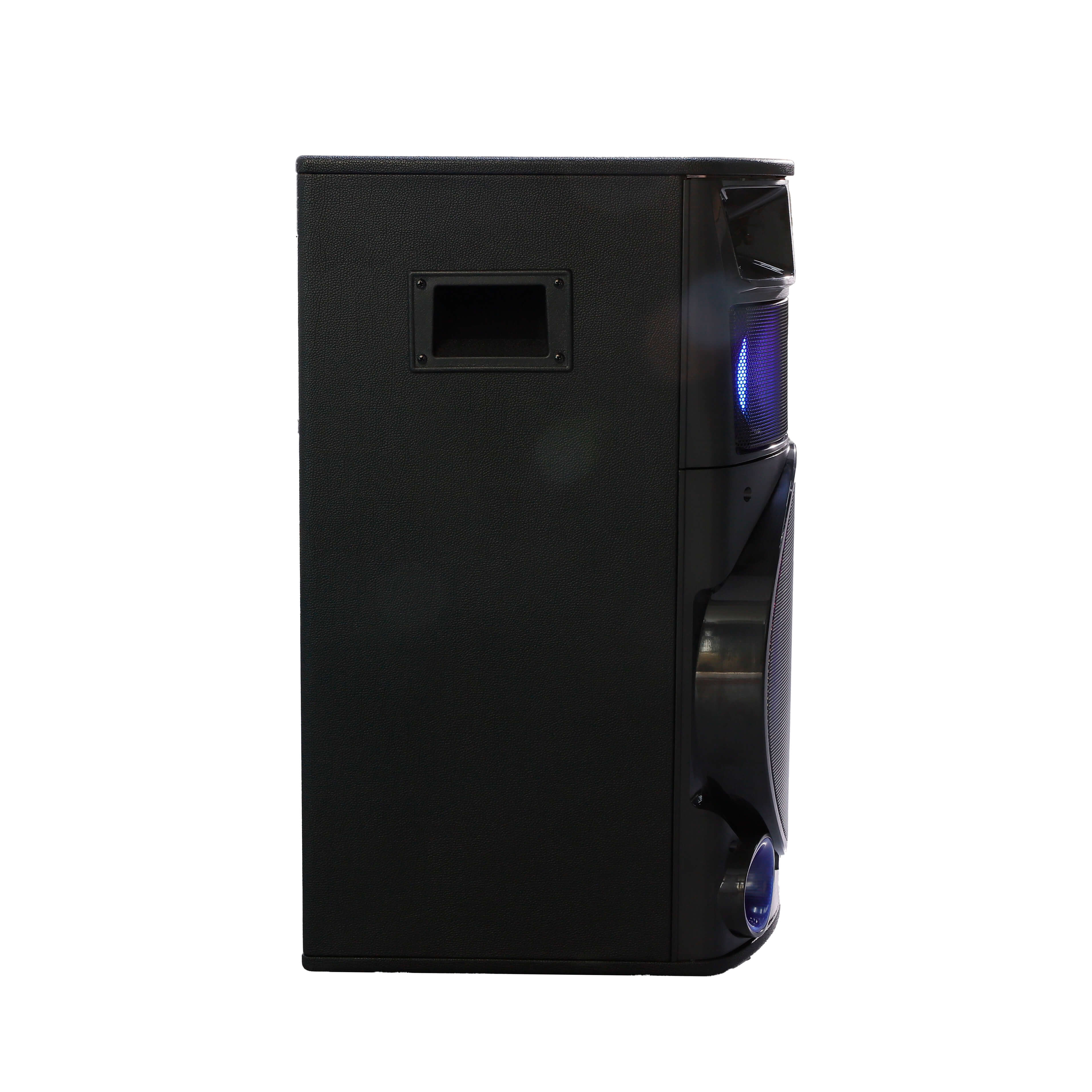 VANITII Smart Fireplace & Sound Station with Bluetooth Speakers & LED Lights