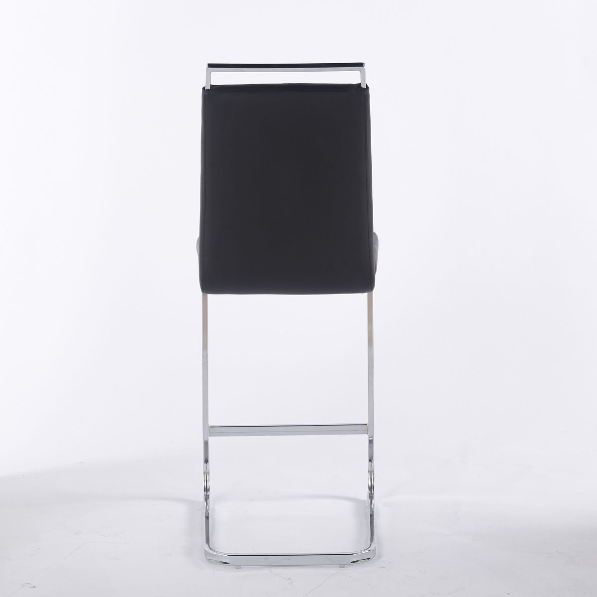 Contemporary Upholstered Dining Chair, Diamond Stitched PU Leather with Gold/Chrome Cantilever Base 4pCS/CTN