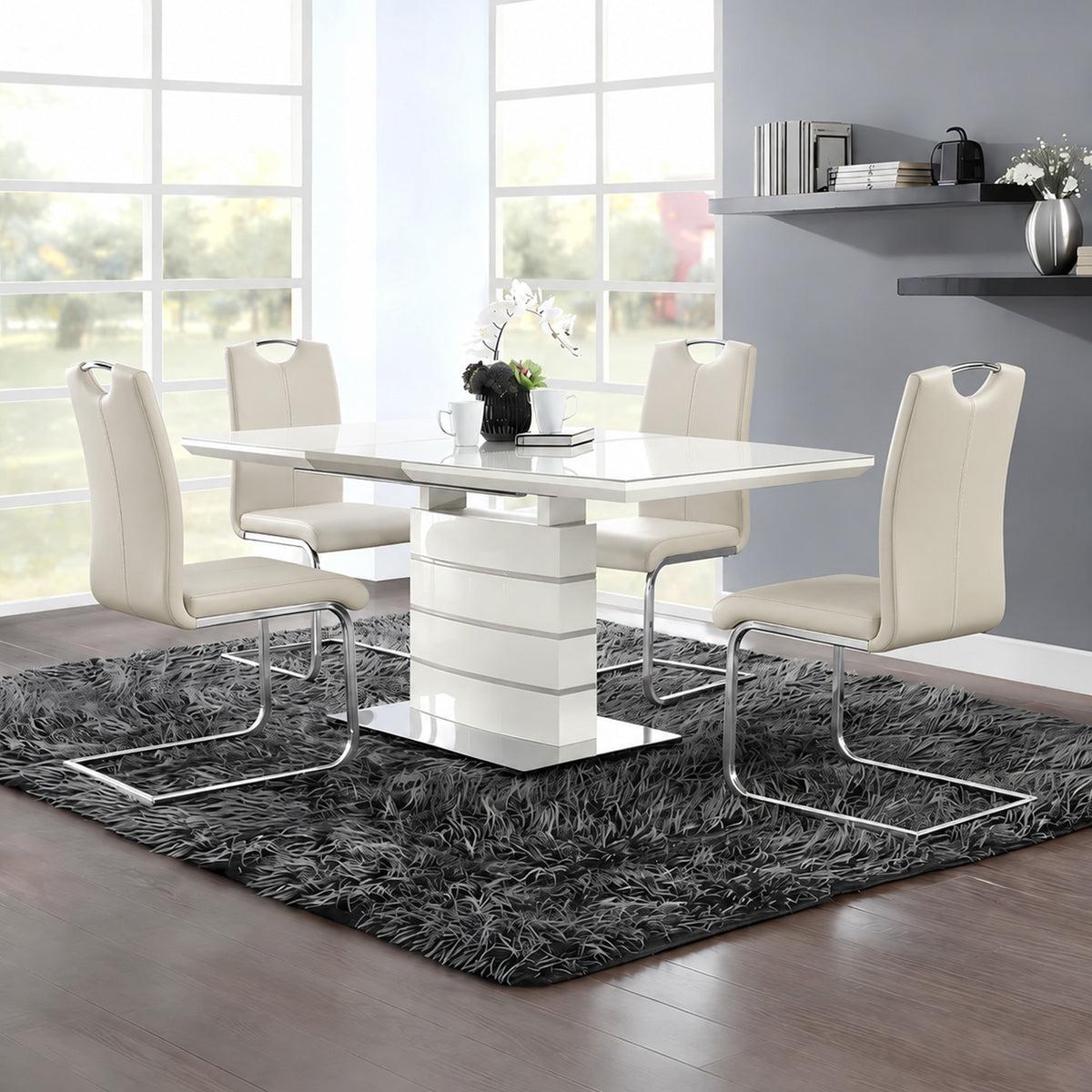 Extendable Table with Handle Chairs-2PCS/CTN
