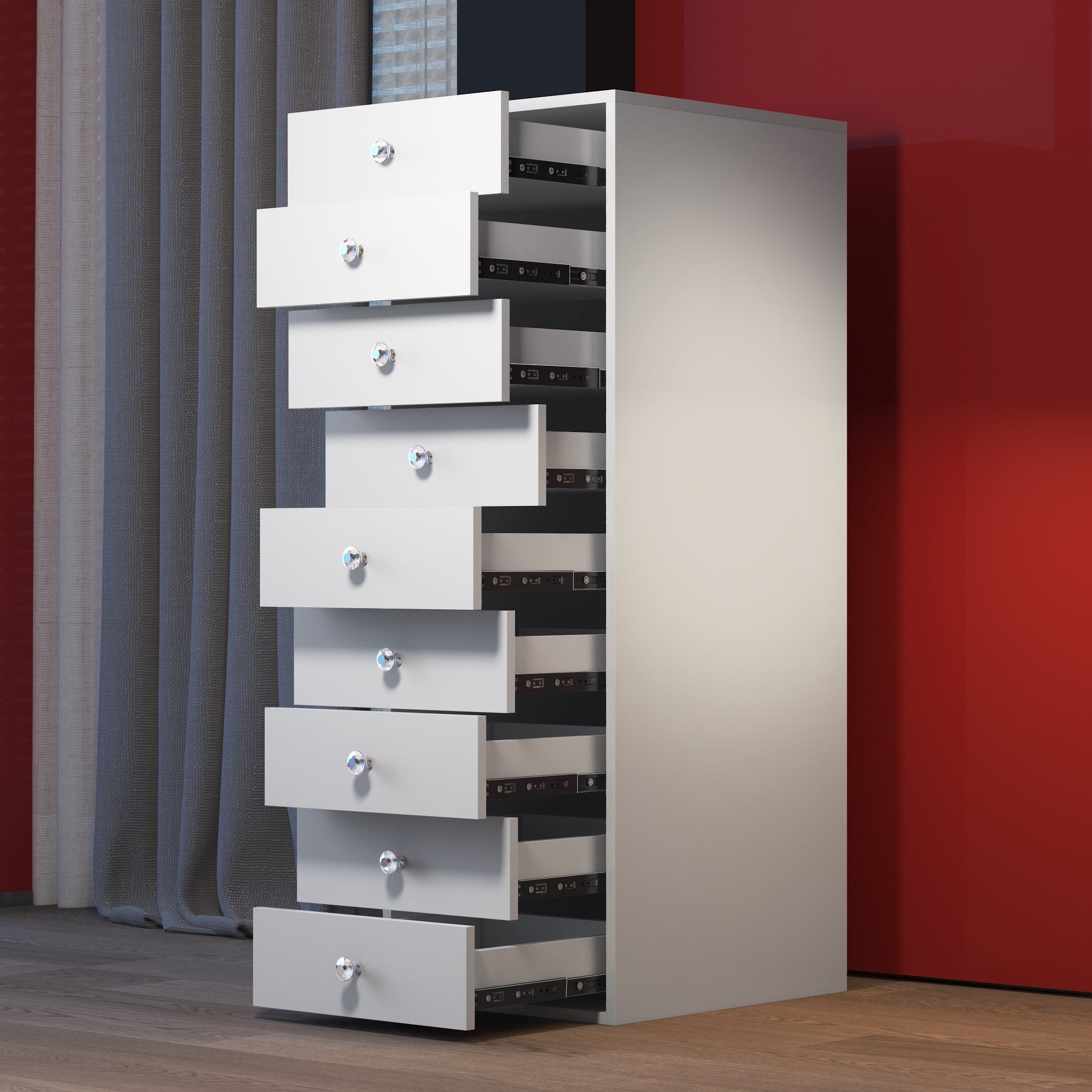 VANITII 9-Drawer Makeup Vanity Storage Unit