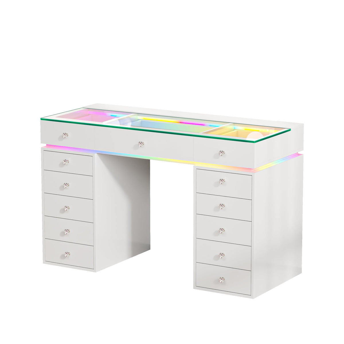 VANITII Mini Eva Vanity Desk-13 Storage Drawers