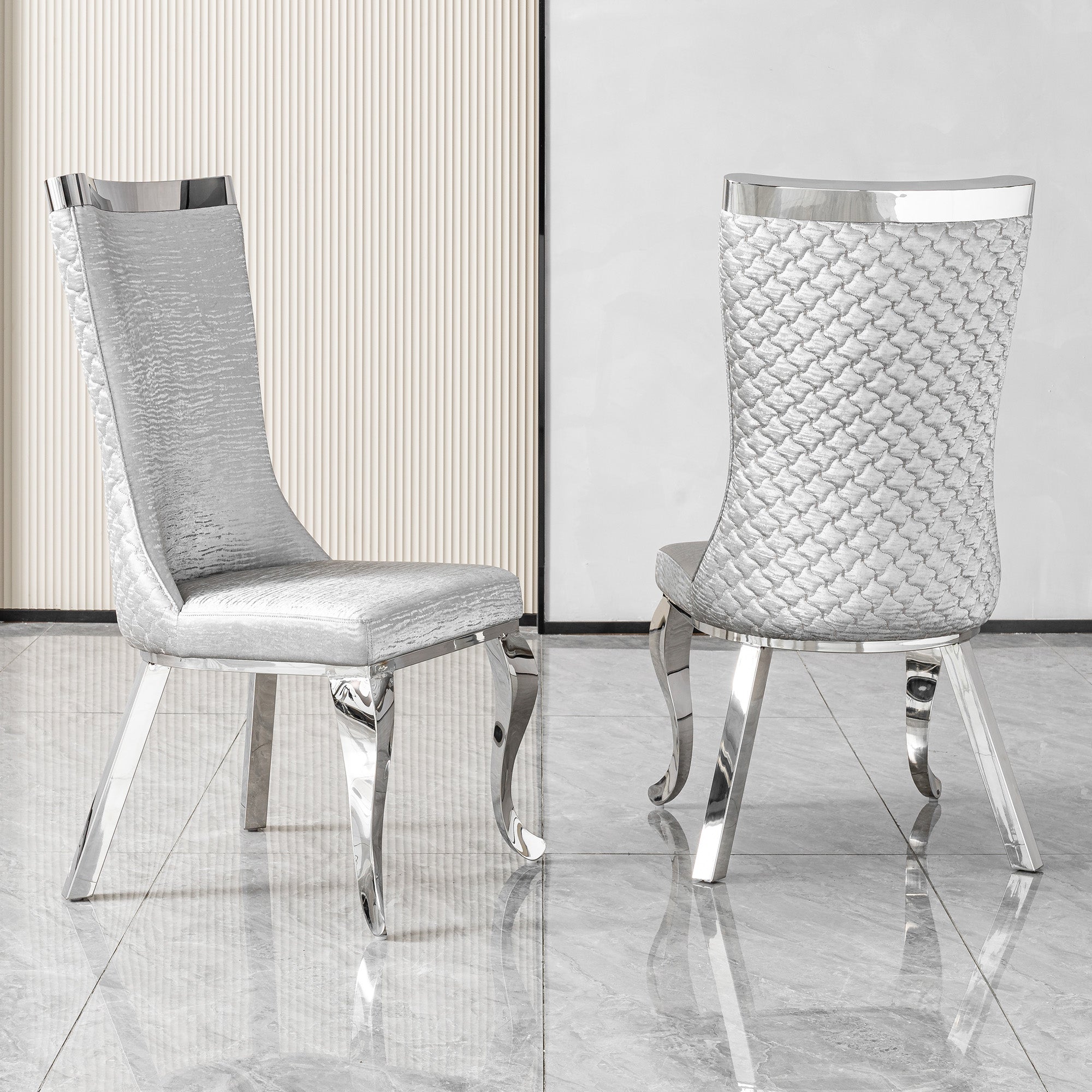 201 Stainless Steel Dining Chair is placed in the dining room,being both beautiful and practical.