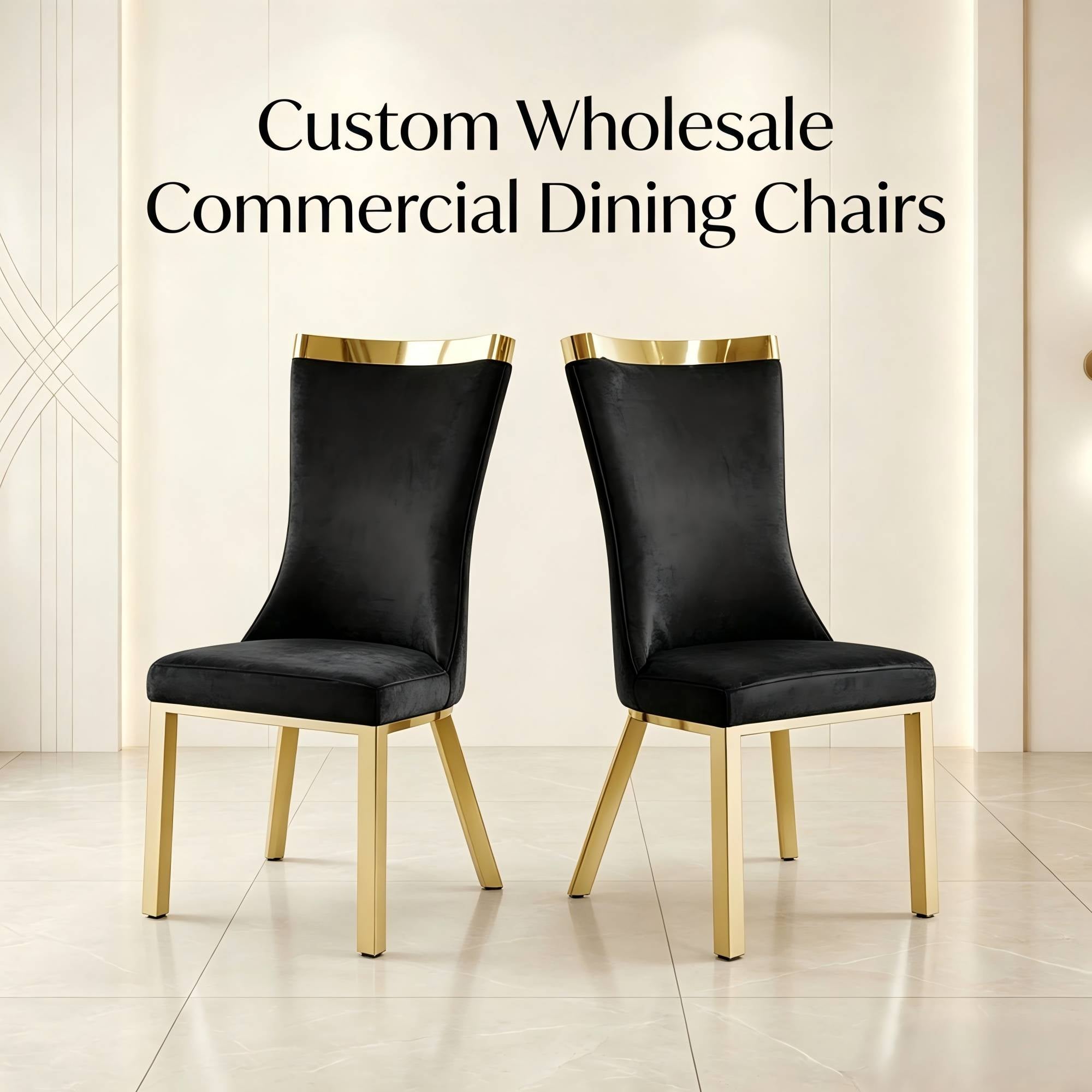201 Gold Stainless Steel Modern High Back Dining Chair is placed in the dining room,being both beautiful and practical.