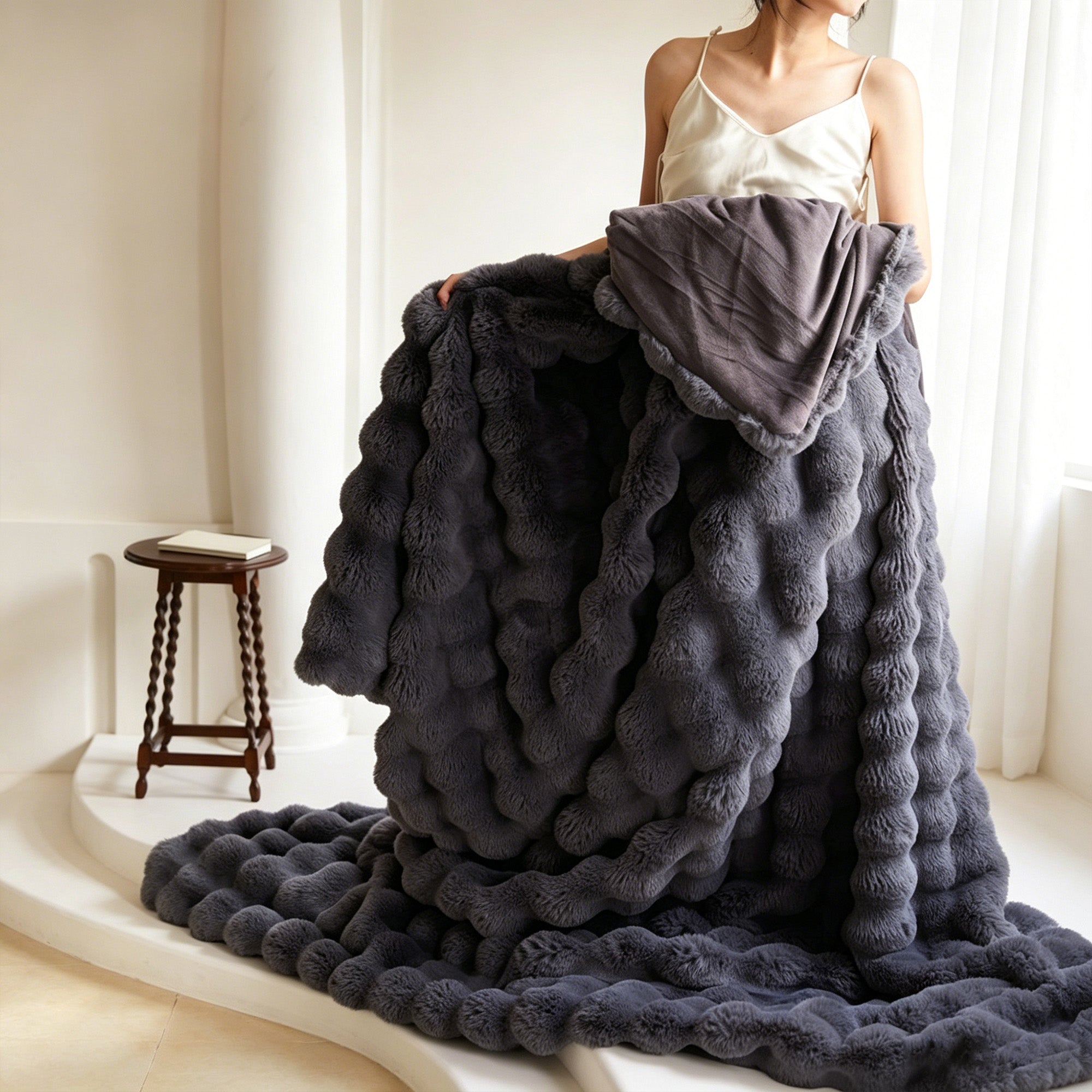 Teddy Fleece Sofa Blanket