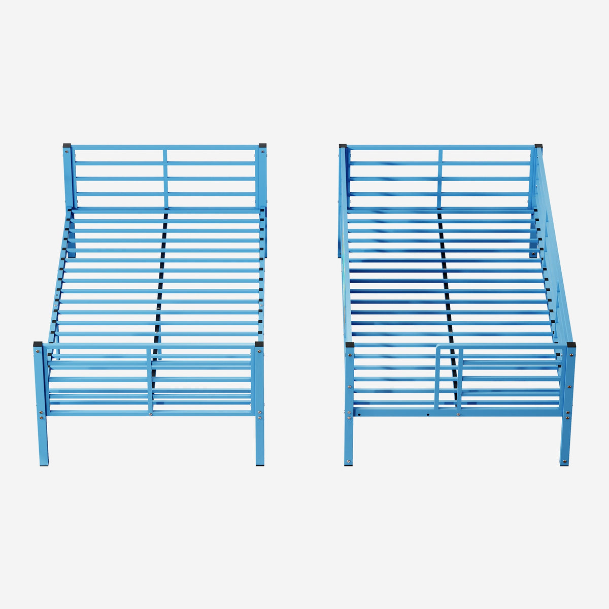 Twin Over Twin Metal Bunk Bed,Floor Bunk Bed Frame