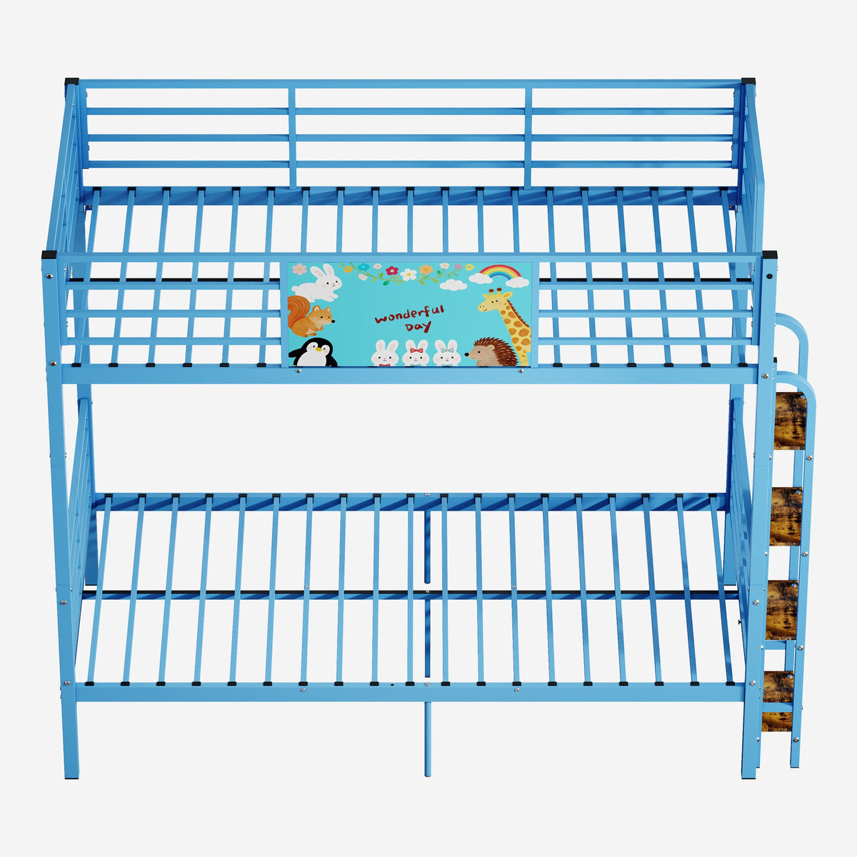 Twin Over Twin Metal Bunk Bed,Floor Bunk Bed Frame