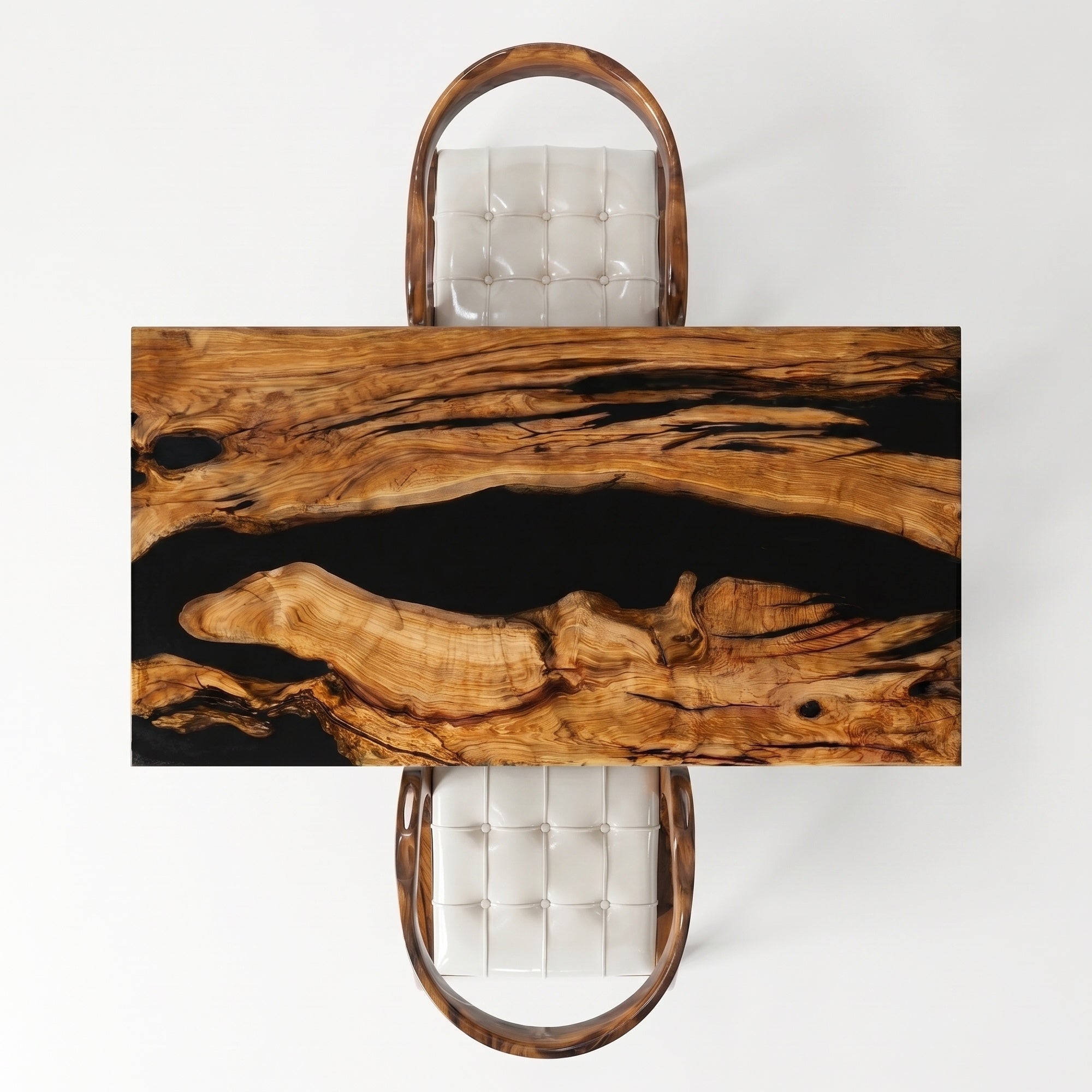 C1062 Olive Wood Resin Table