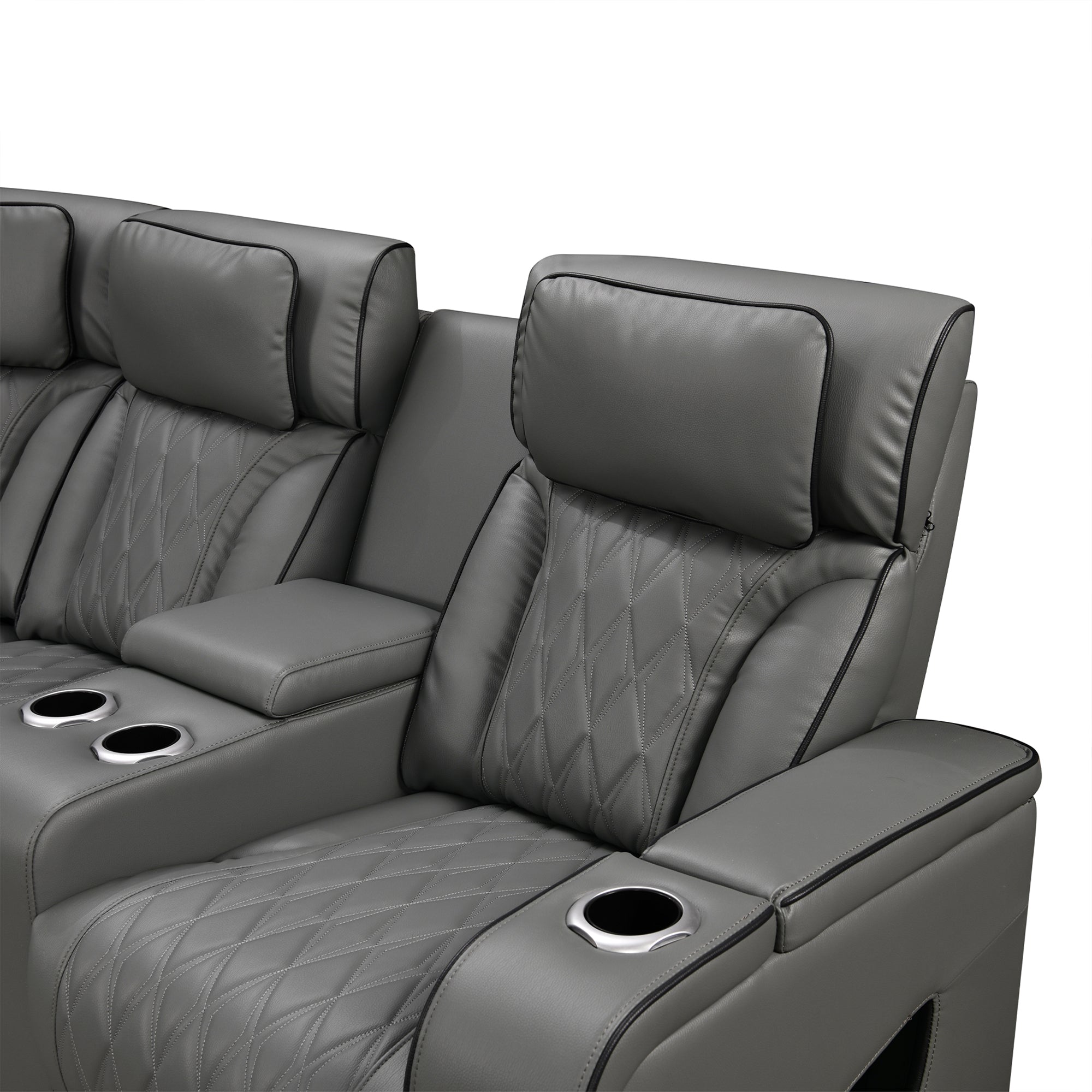 Power Recliner Sectional MC2953 Gray