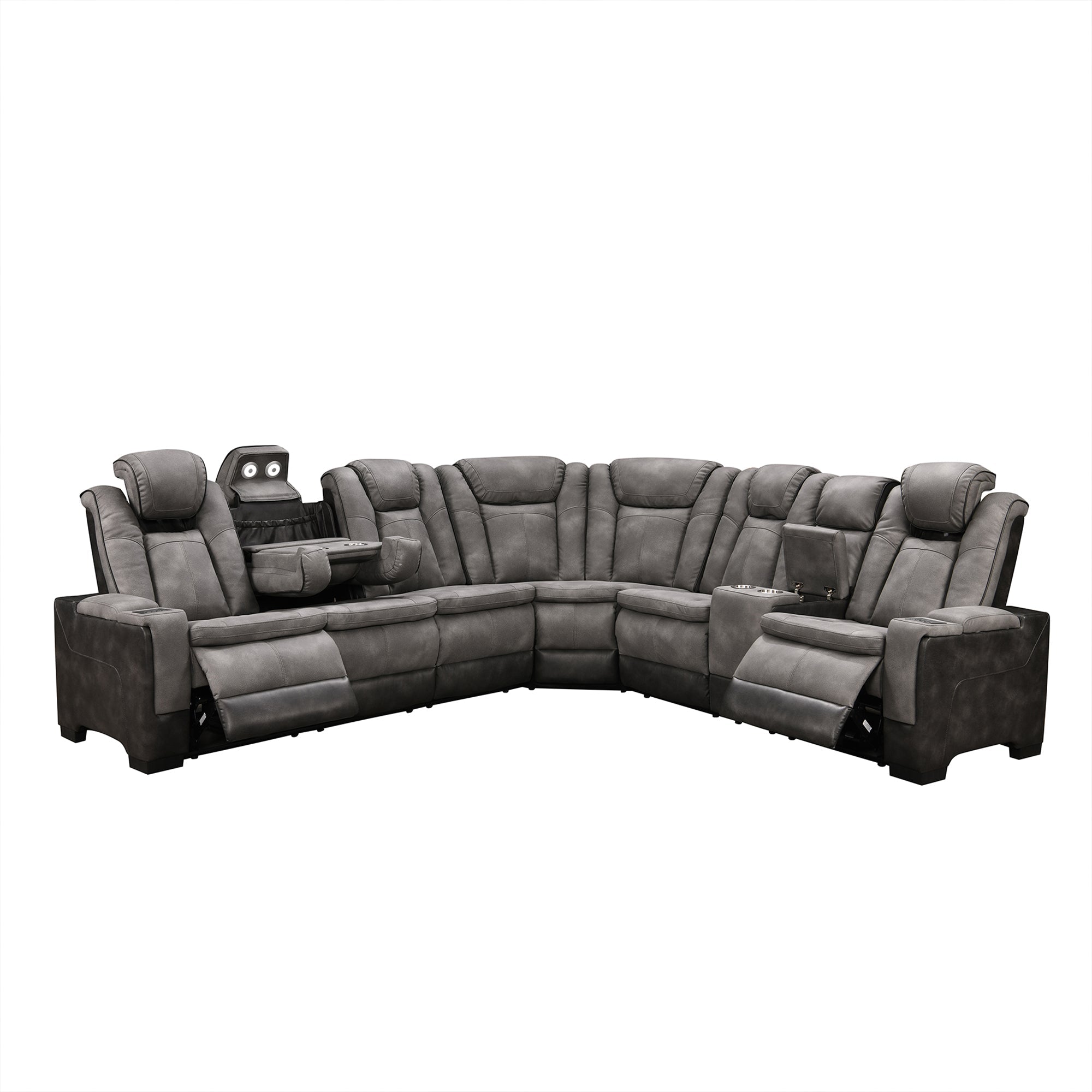 Power Recliner Sectional MC2866 Gray
