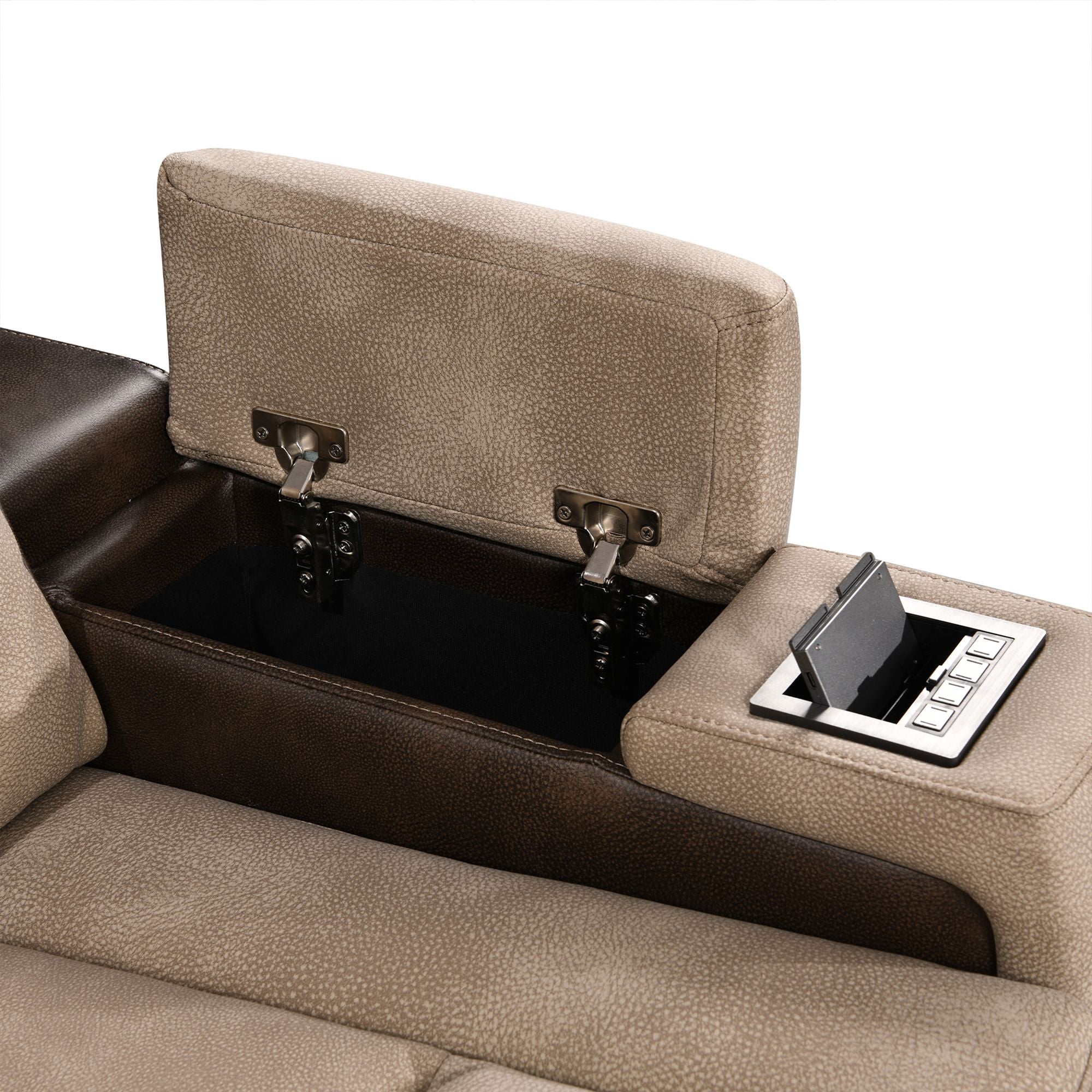 Power Recliner Sectional MC2866 Brown