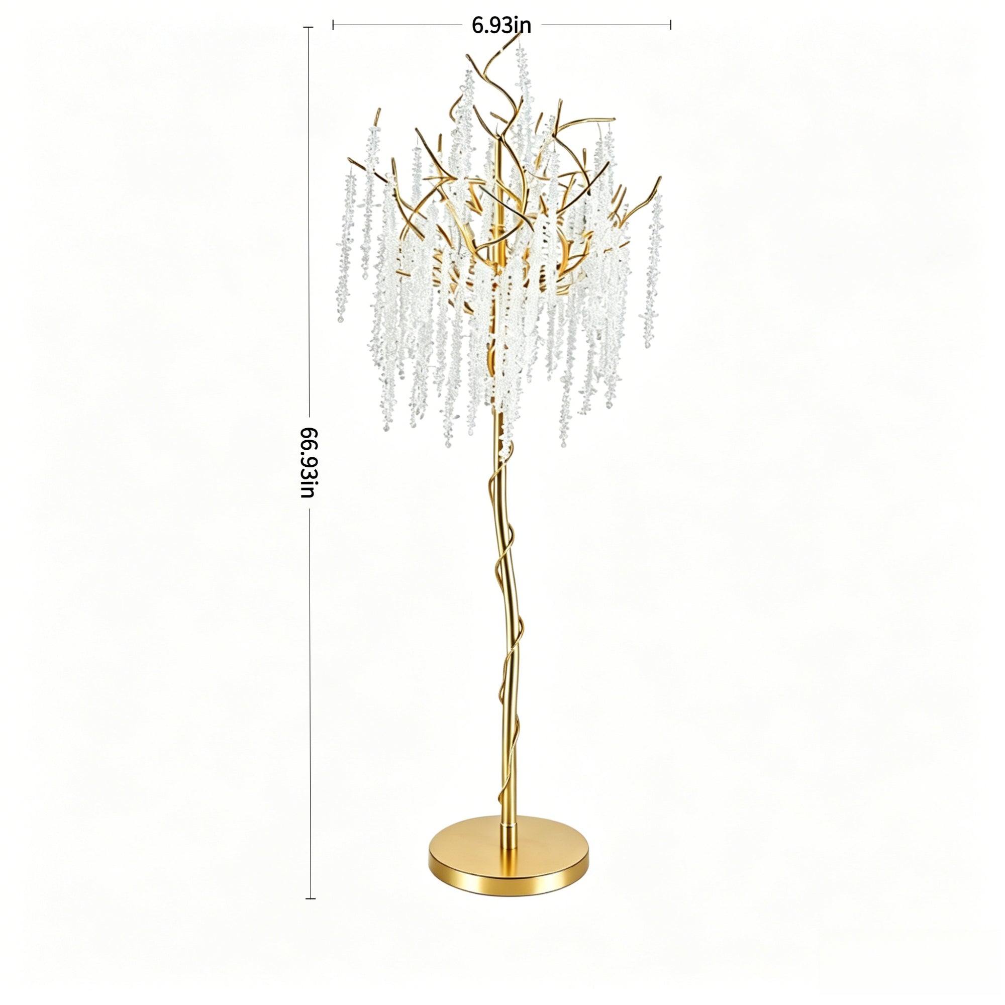 Postmodern Crystal Branch Lamp, Minimalist Art Floor & Table Lamp for Living Room Bedroom