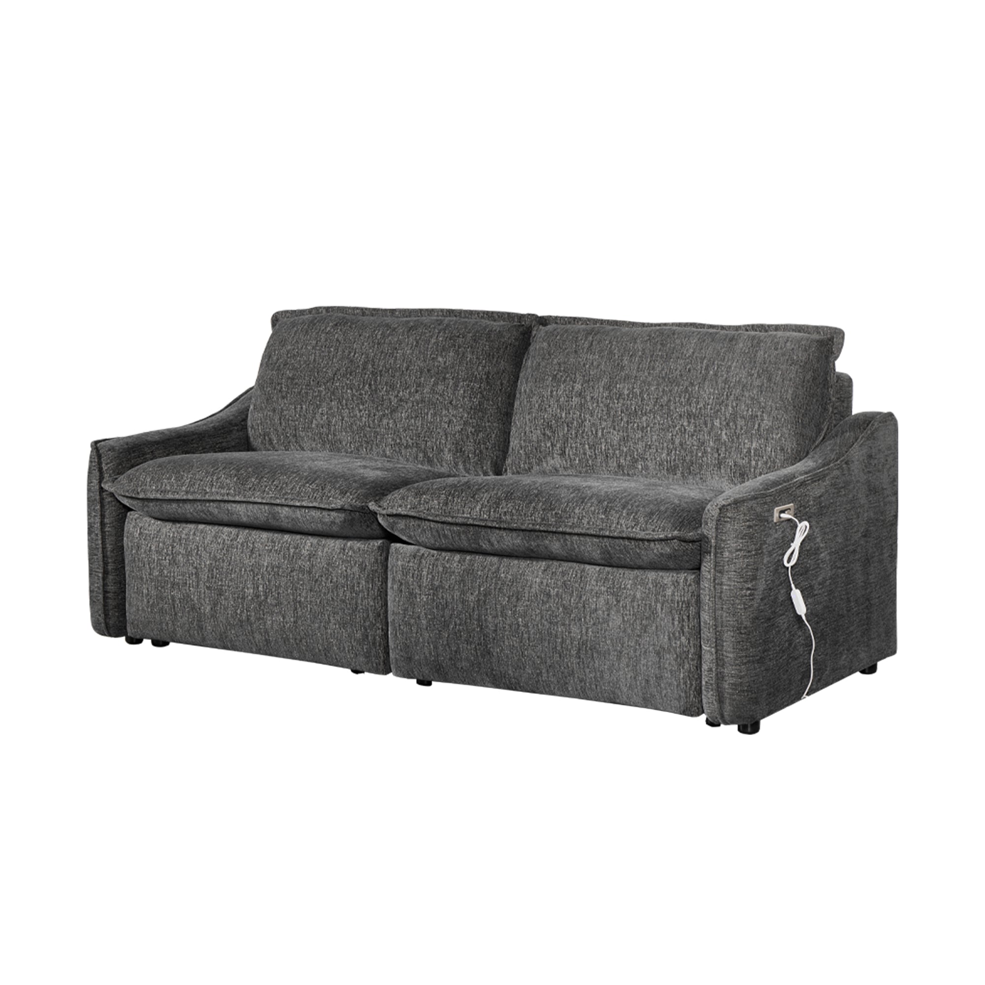 Grey Electric Recliner Sofa Set--MS908-2SET
