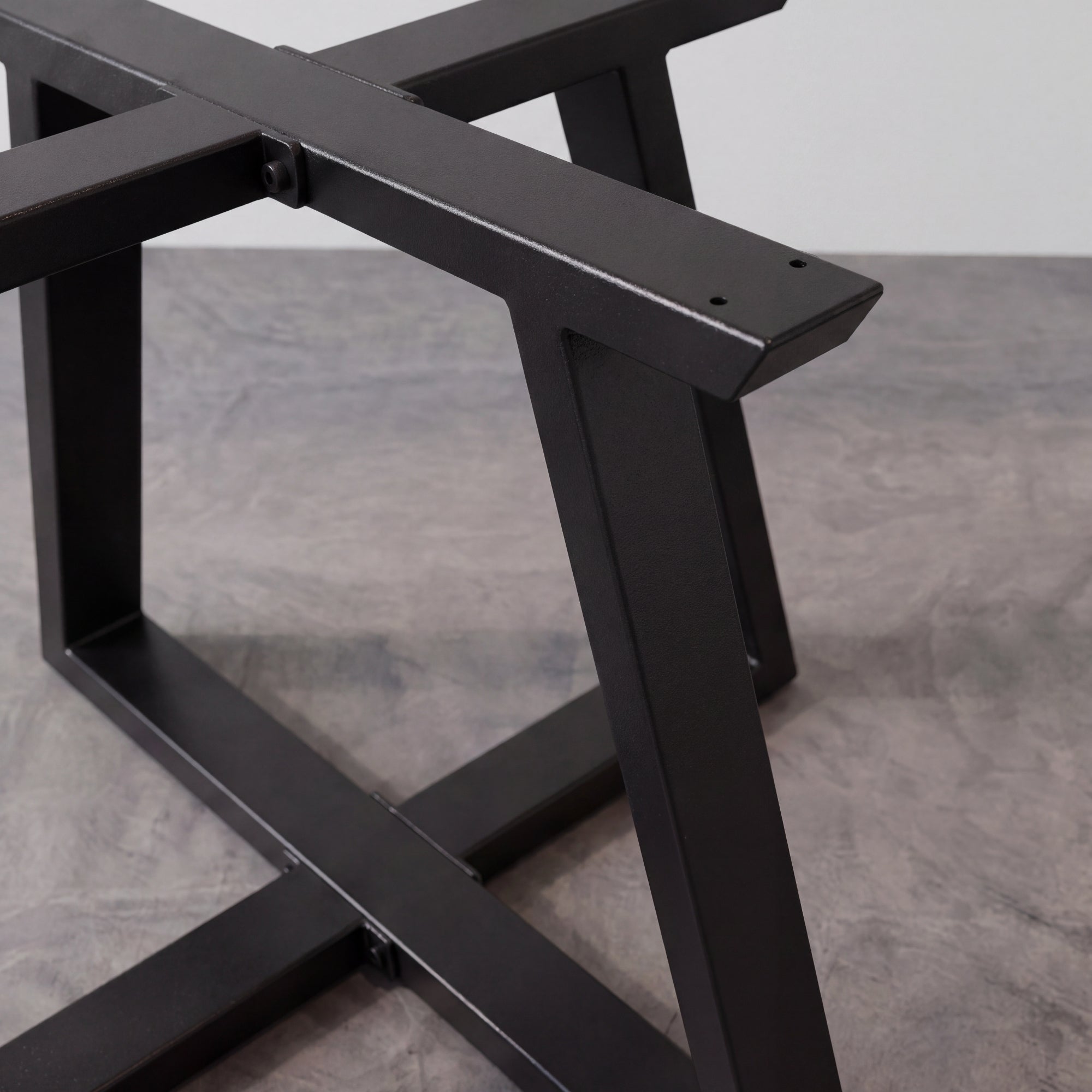 Black Carbon Steel Cross Side Table Frame-MTY0170 1pcs/CTN