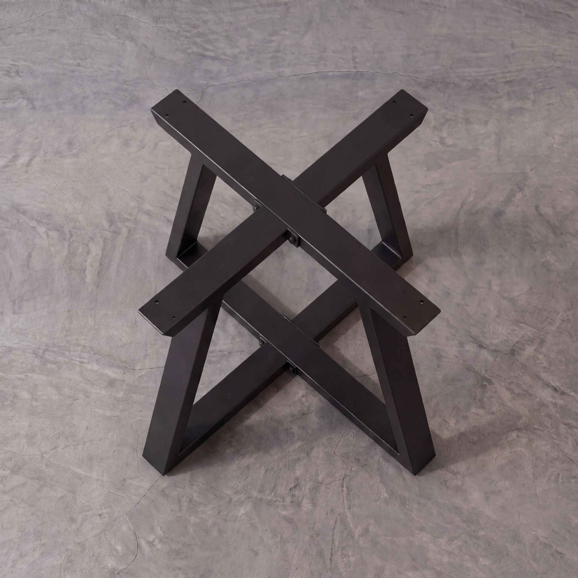 Black Carbon Steel Cross Side Table Frame-MTY0170 1pcs/CTN