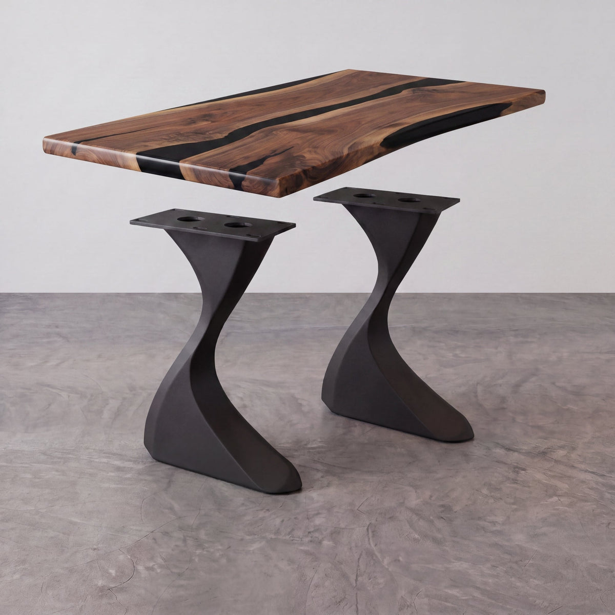 Black Z-Shape Carbon Steel Table Leg Frame(2pcs/CTN)