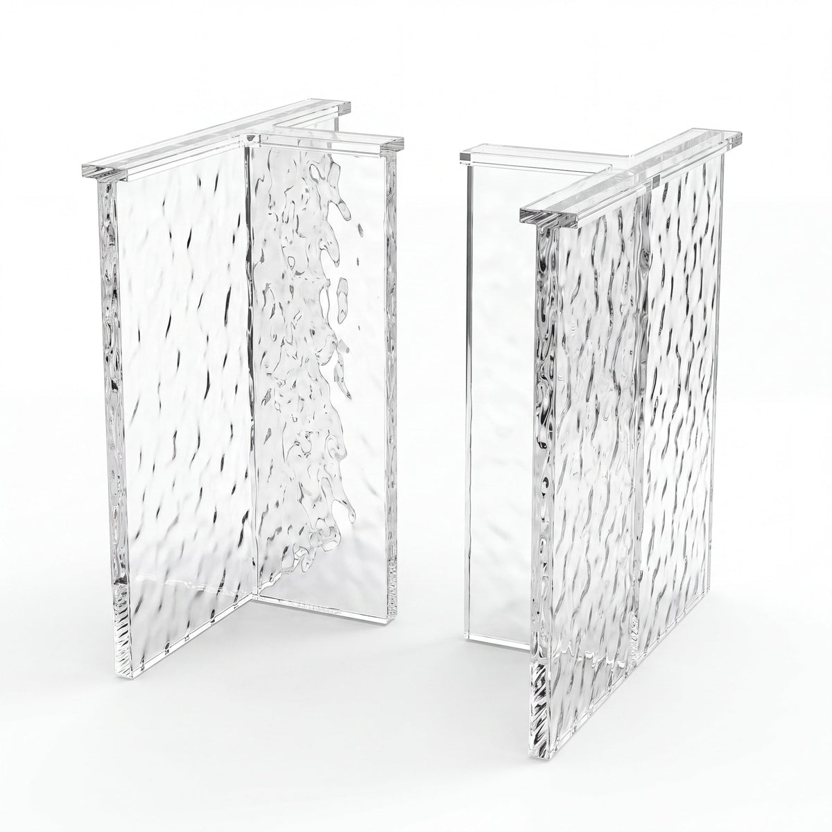 Poplar Ice Crystal Epoxy Rectangular Dining Table(Tabletop with legs)