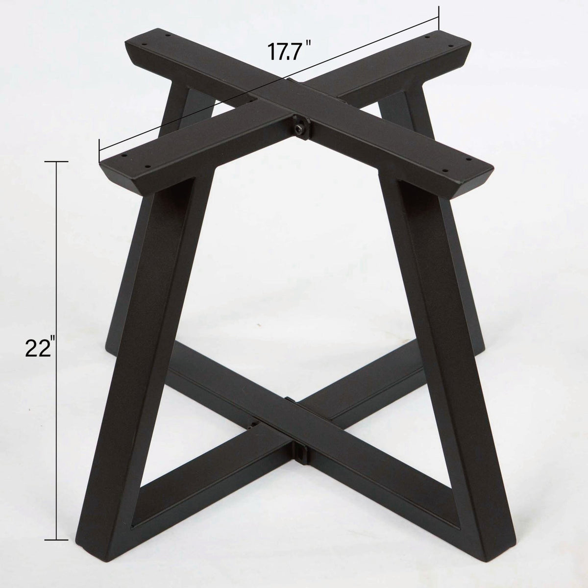 Black Carbon Steel Cross Side Table Frame-MTY0160 1pcs/CTN