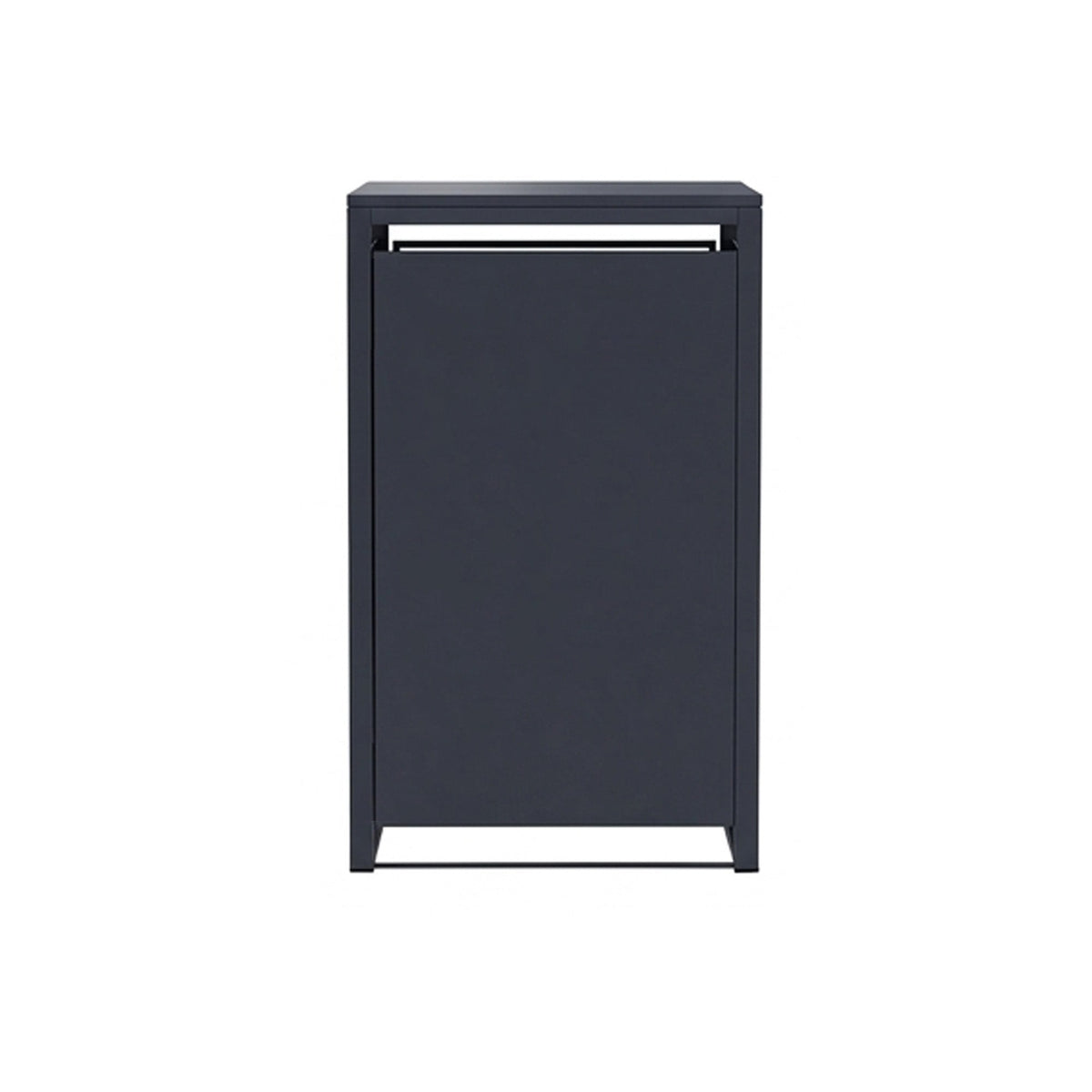 96 GALLON GREY SINGLE-DOOR STEEL TRASH CAN ENCLOSURE