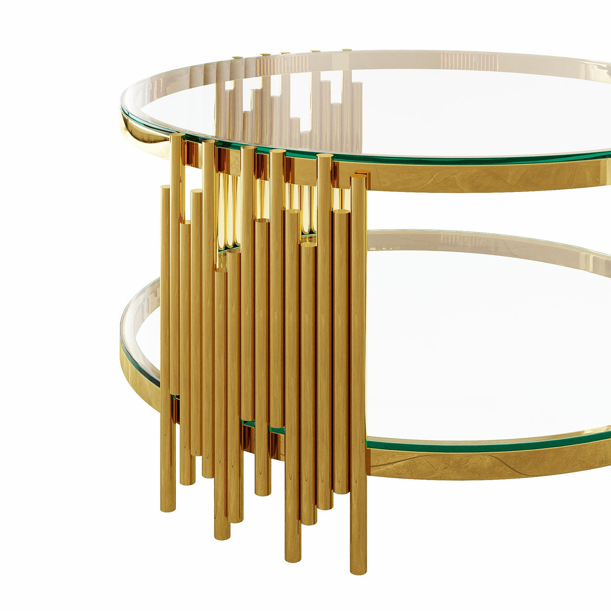 Classic stainless steel coffee table