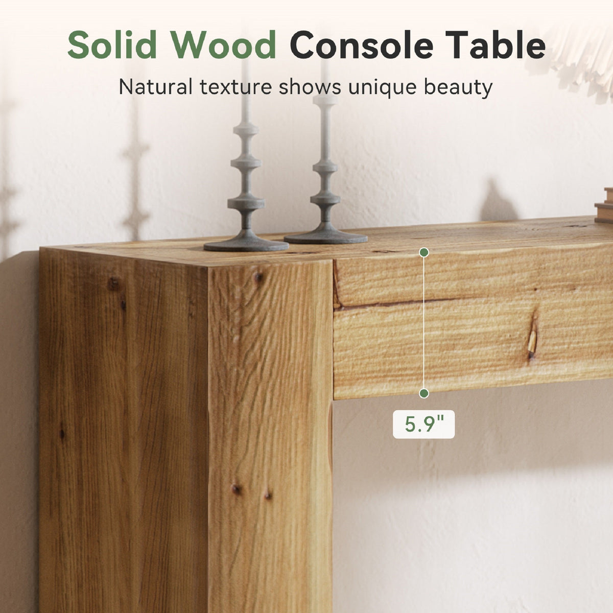 Rustic Accent Console Table for Entryway and Living Spaces