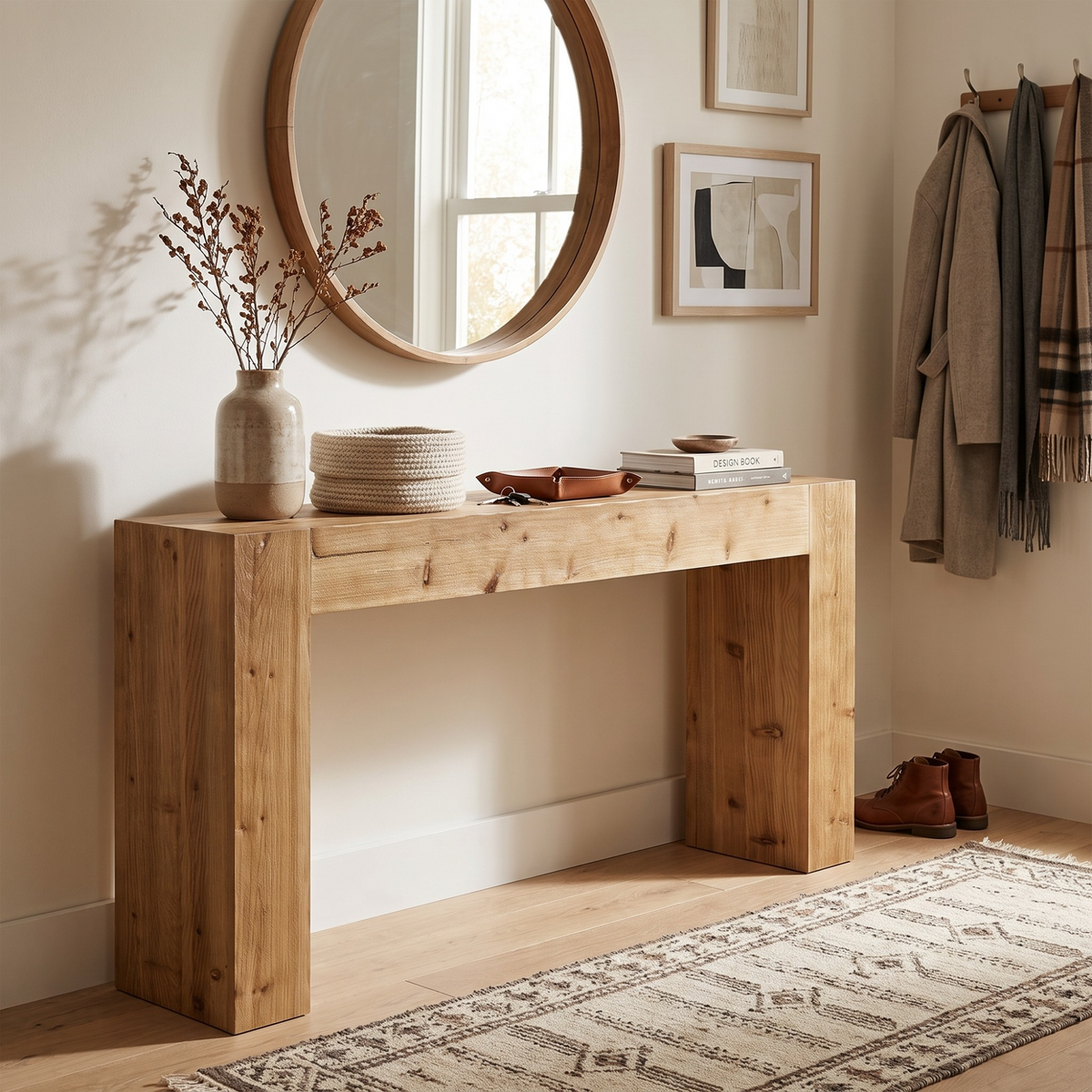 Rustic Accent Console Table for Entryway and Living Spaces