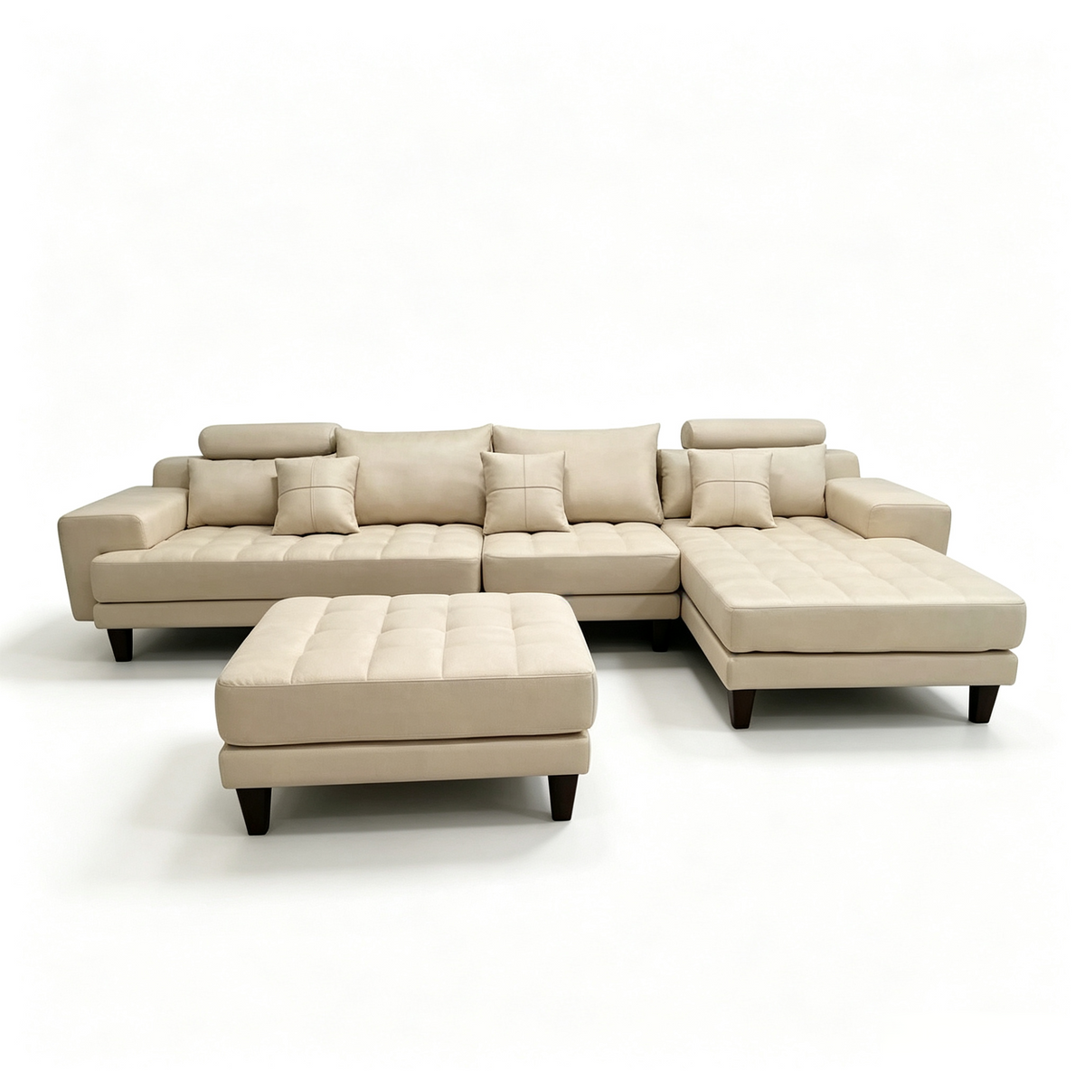 4-piece Modern Microfiber Sectional Chaise Sofa Set S150CR