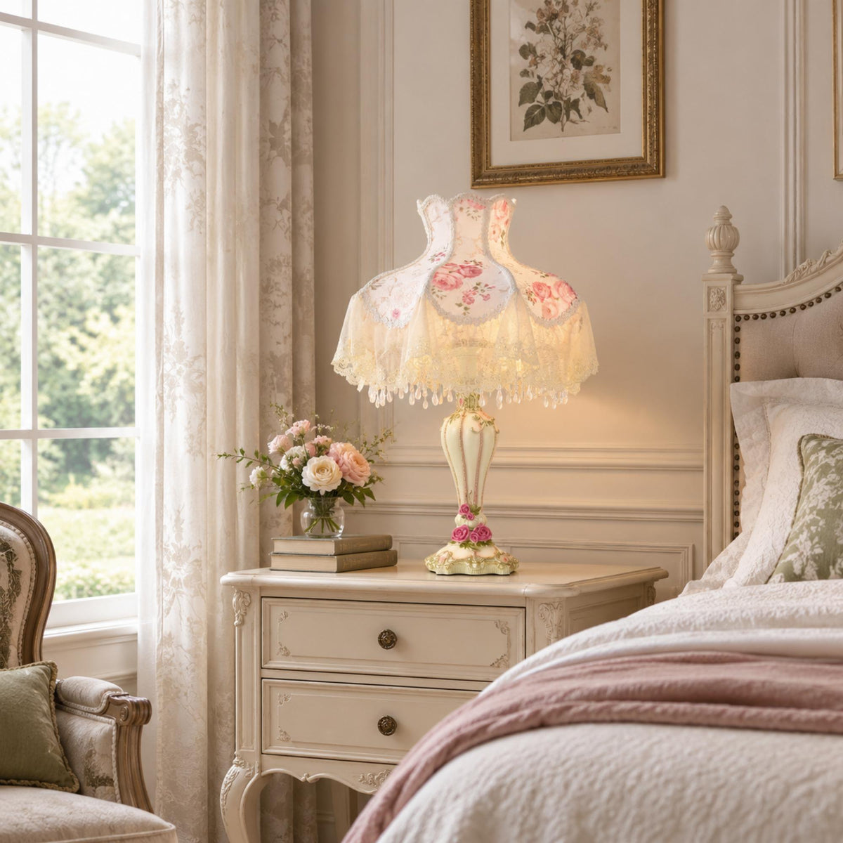 White Table Lamp European Style