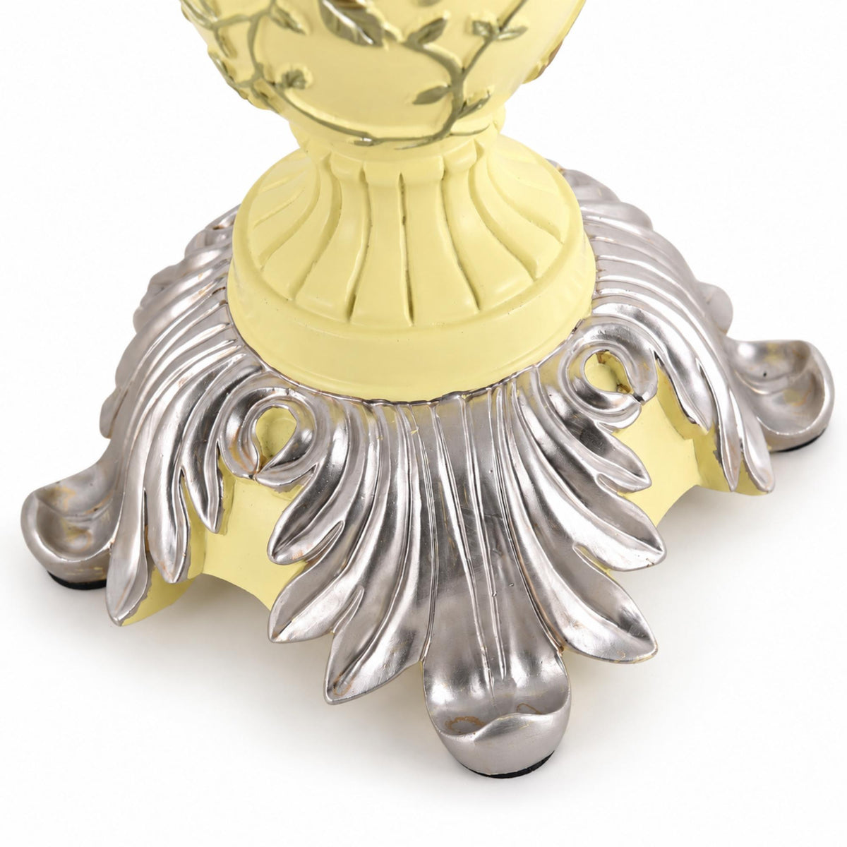Romantic Cottage Table Lamp with Floral Lace Shade
