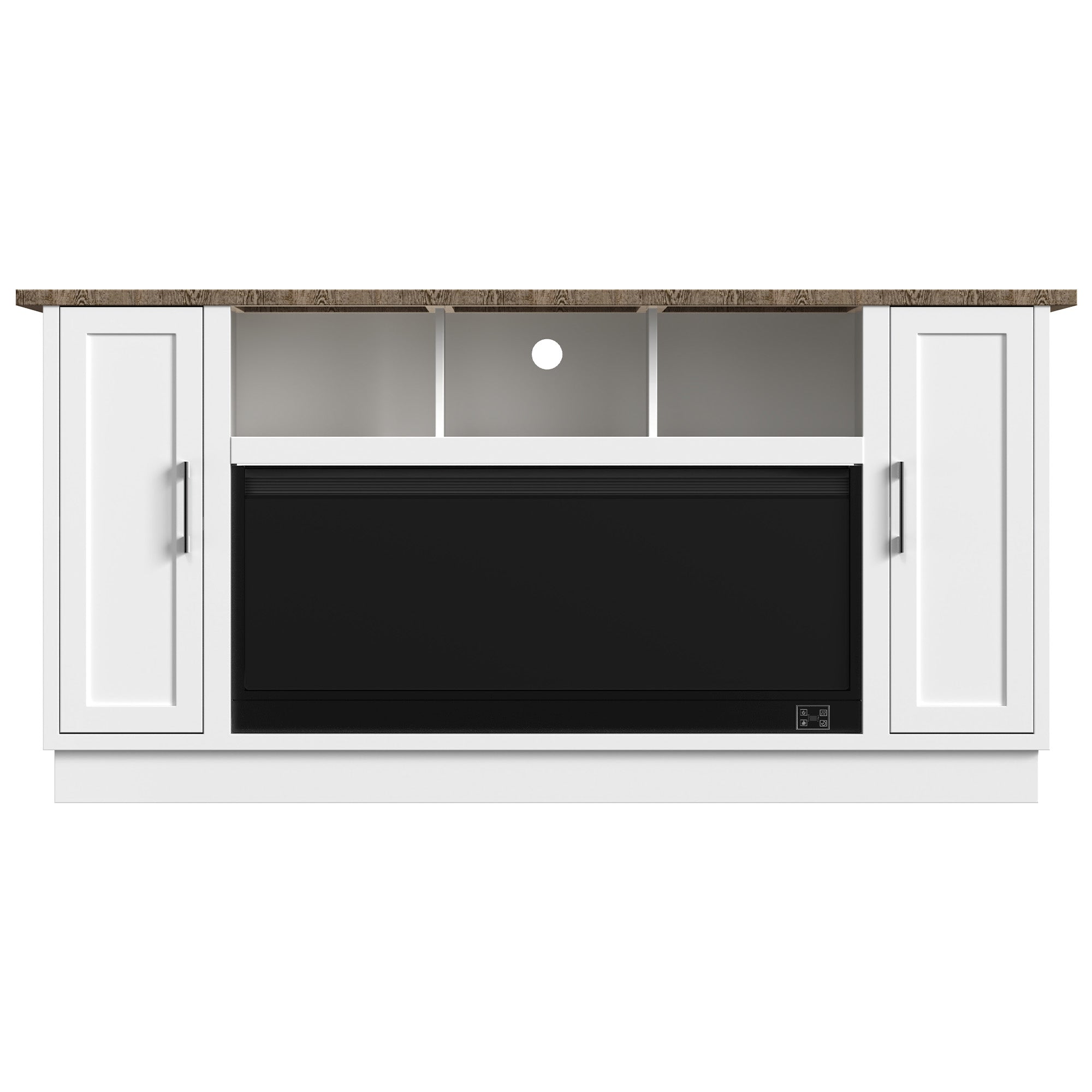 Fully Assembled TV stand with an electronic fireplace YQ18