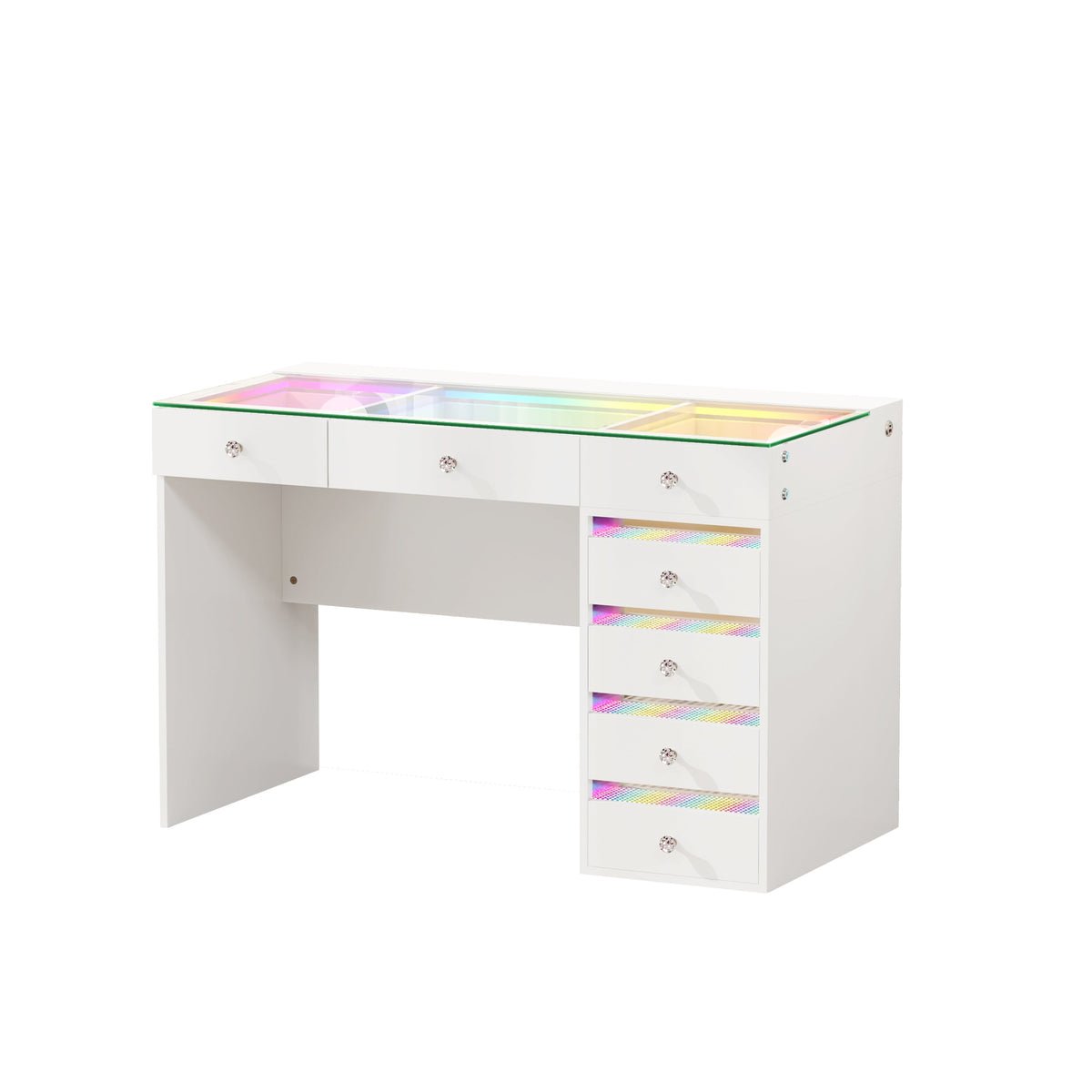 VANITII Fenair Vanity Desk with 7 Drawers
