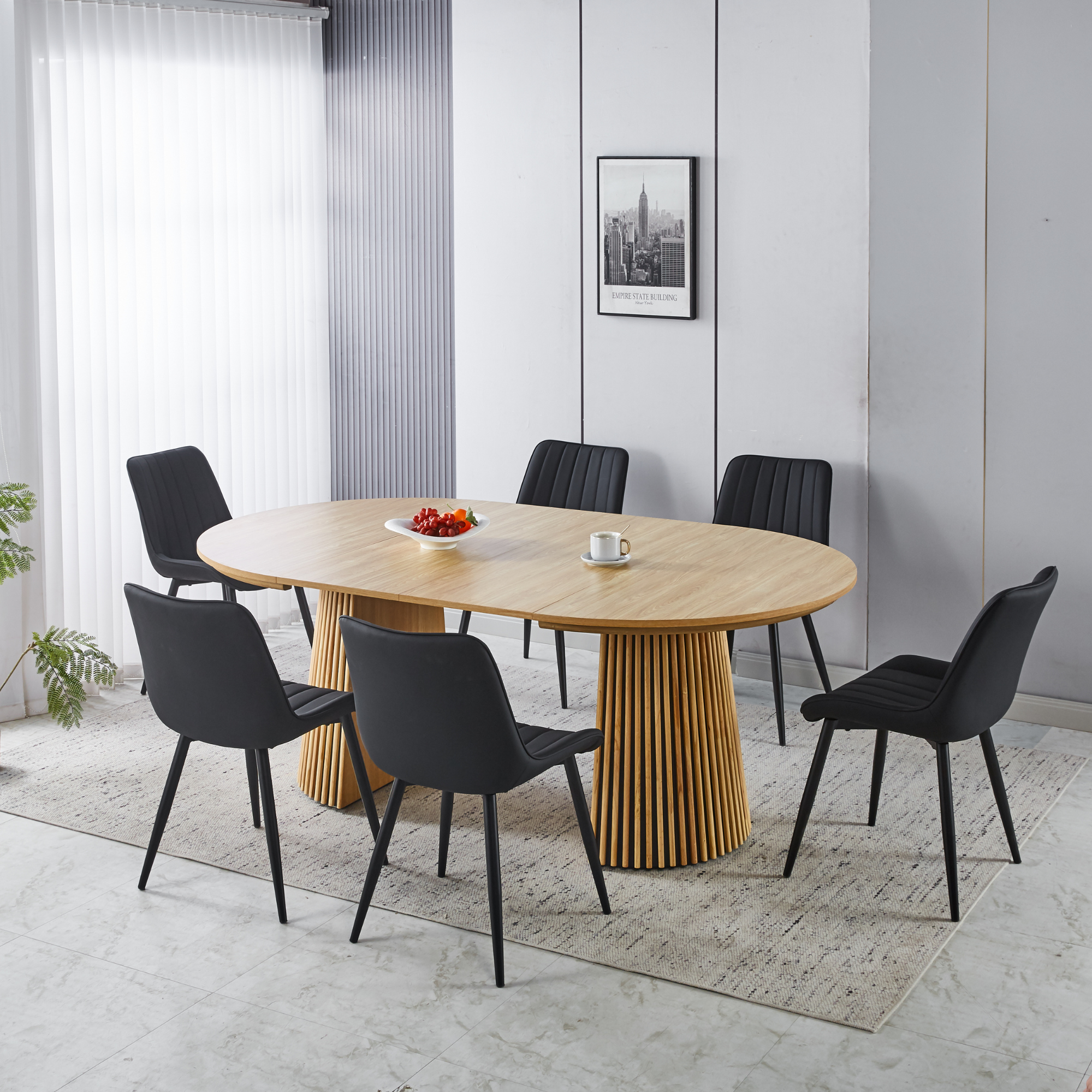 Newest Design Stylish Extendable Dining Table with Chair