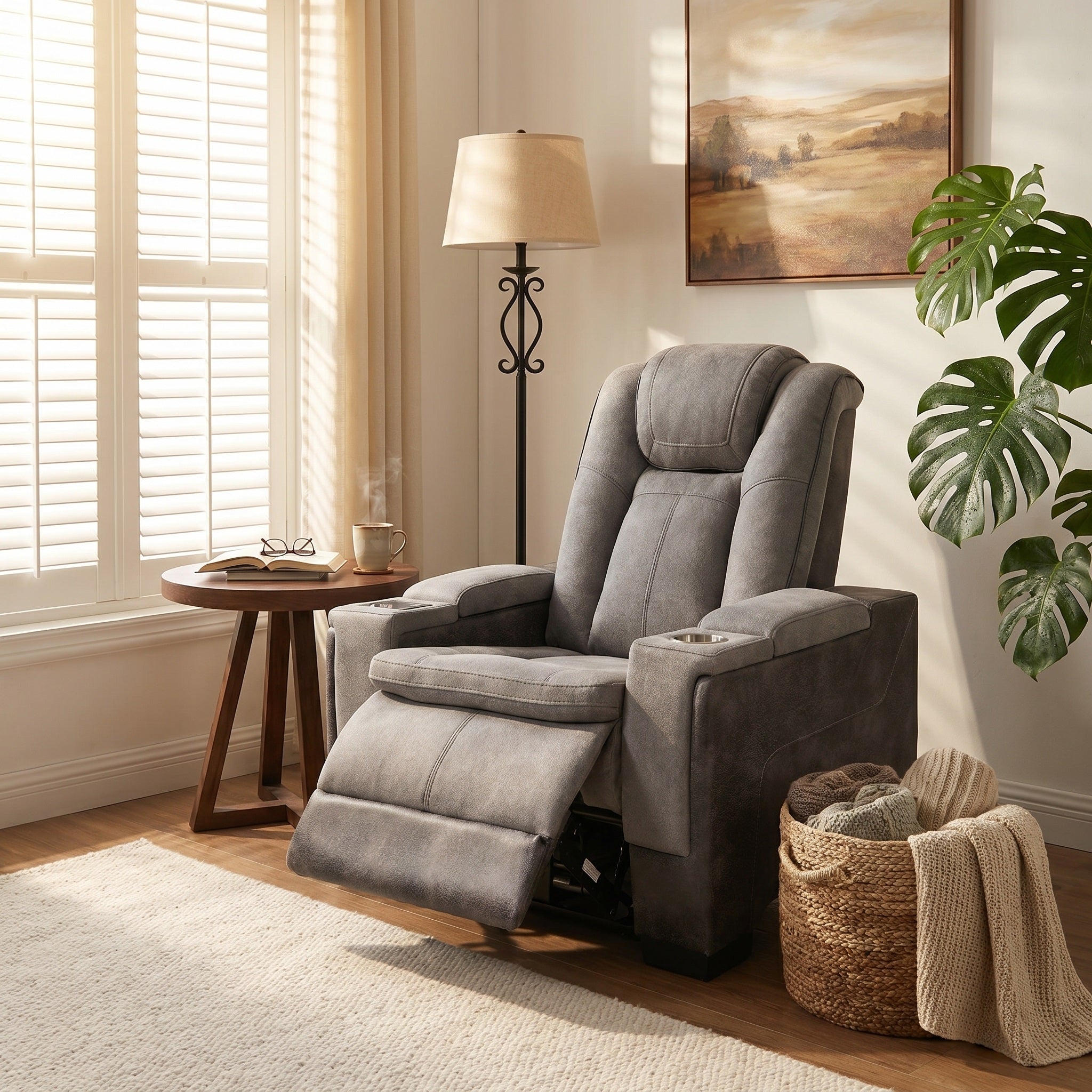 Charlie Gray Power Recliner Chair
