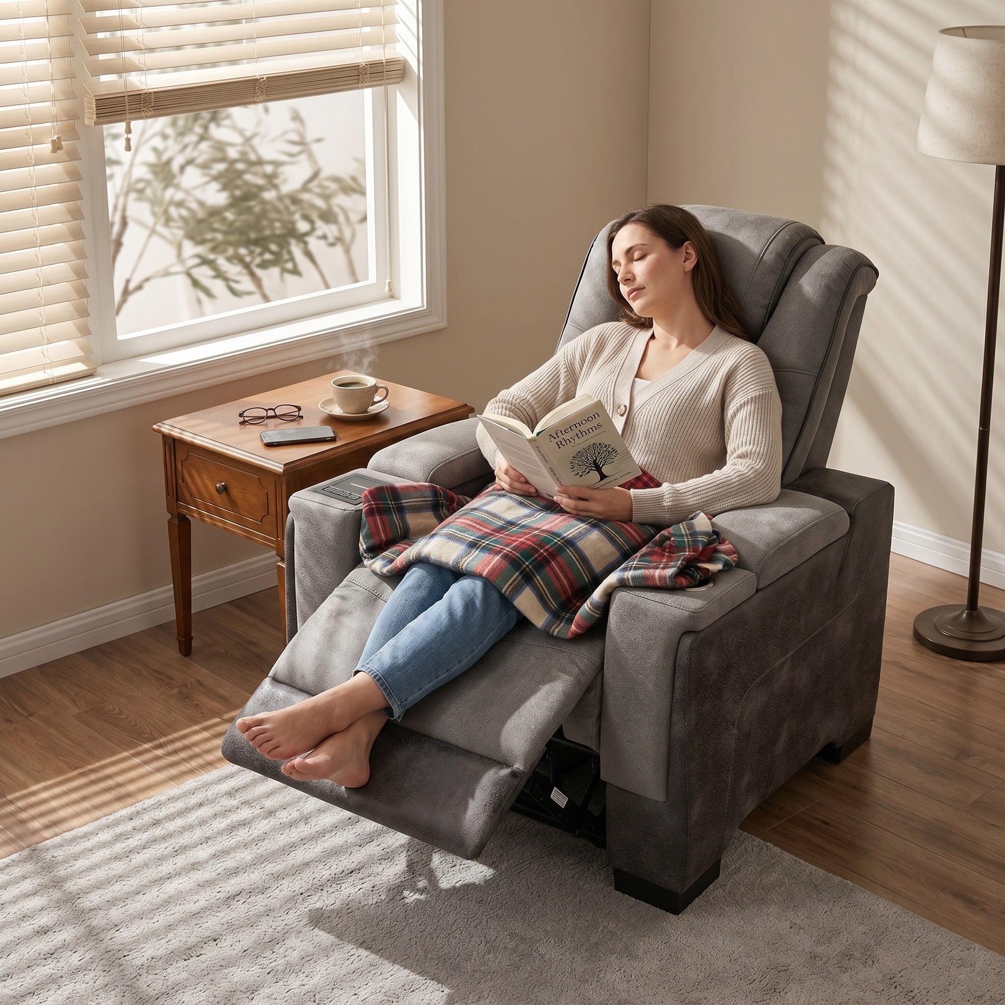 Charlie Gray Power Recliner Chair