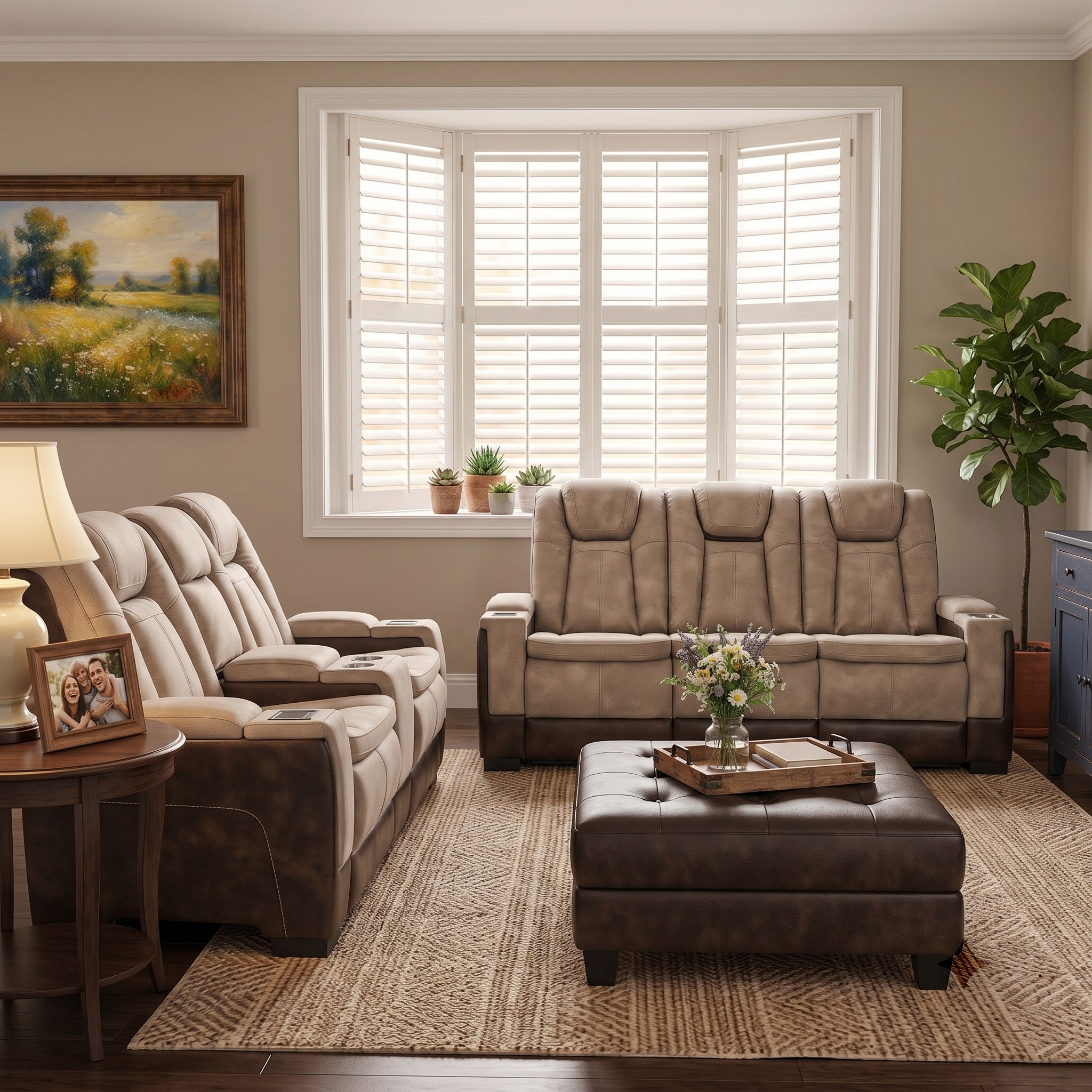 Charlie Brown Power Recliner Sofa Set
