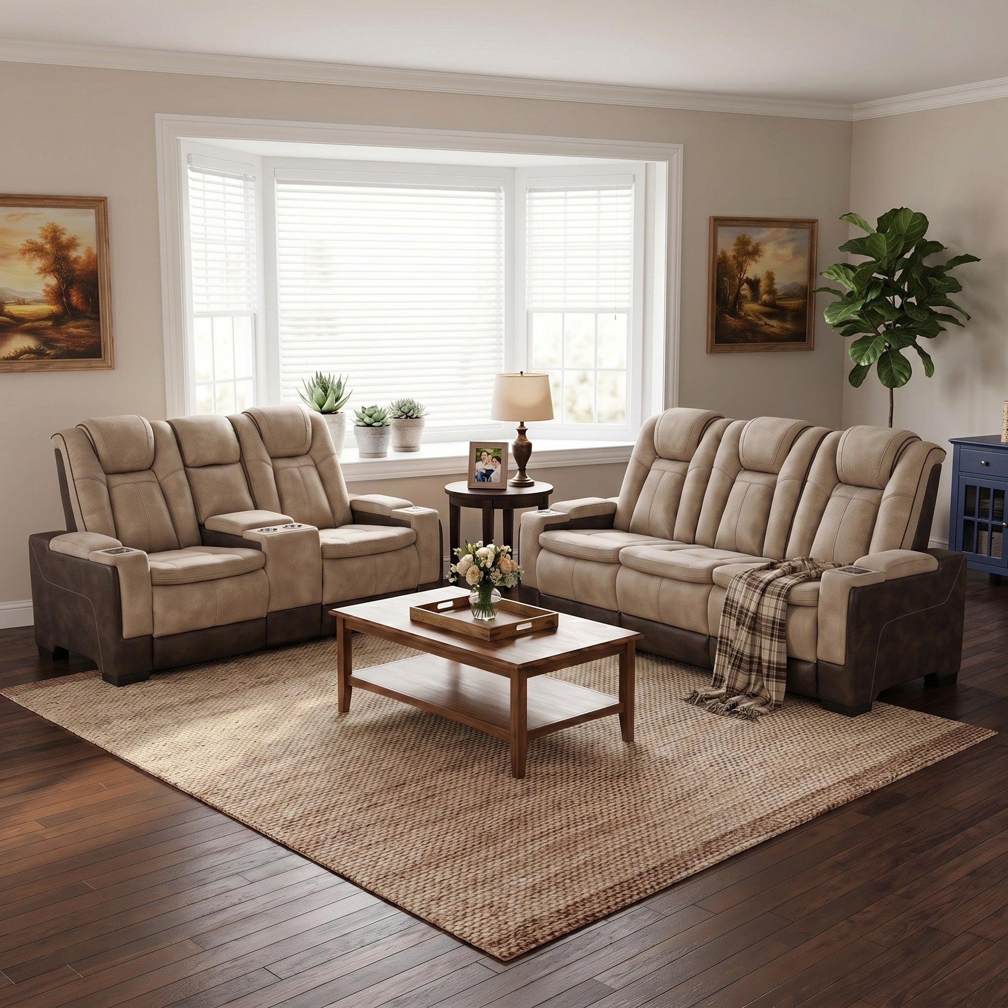 Charlie Brown Power Recliner Sofa Set