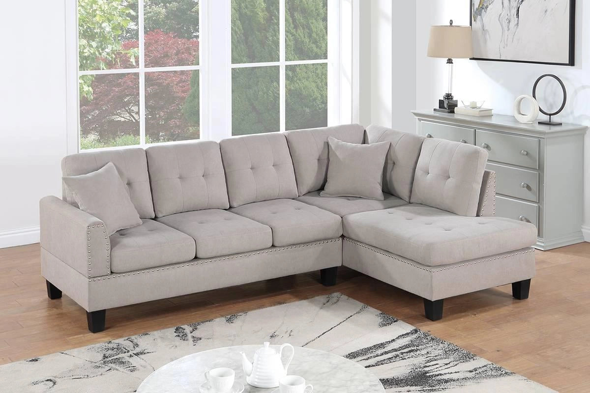 Winwoo 2-Pcs Sectional Set in Mushroom