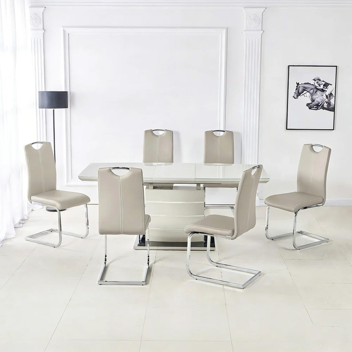 Extendable Table with Handle Chairs-2PCS/CTN