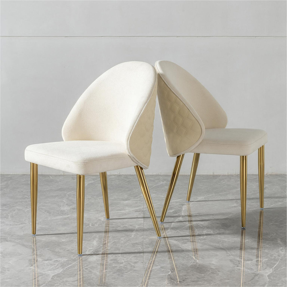 Modern Dining chair stainless steel legs 2PCS/CTN