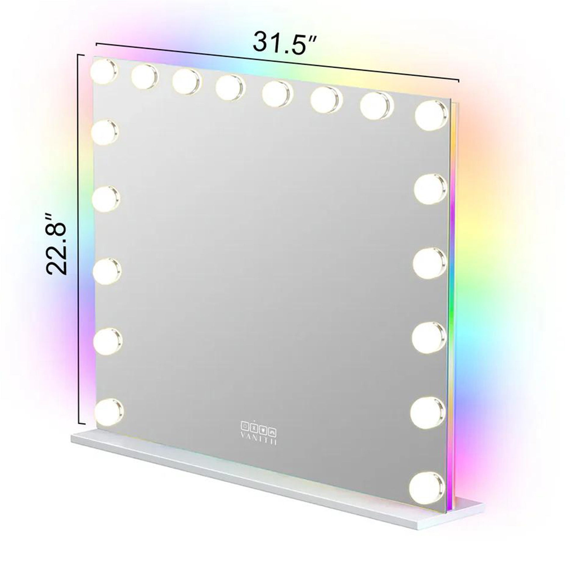 VANITII Mary Hollywood Vanity Mirror with RGB and Bluetooth Speaker