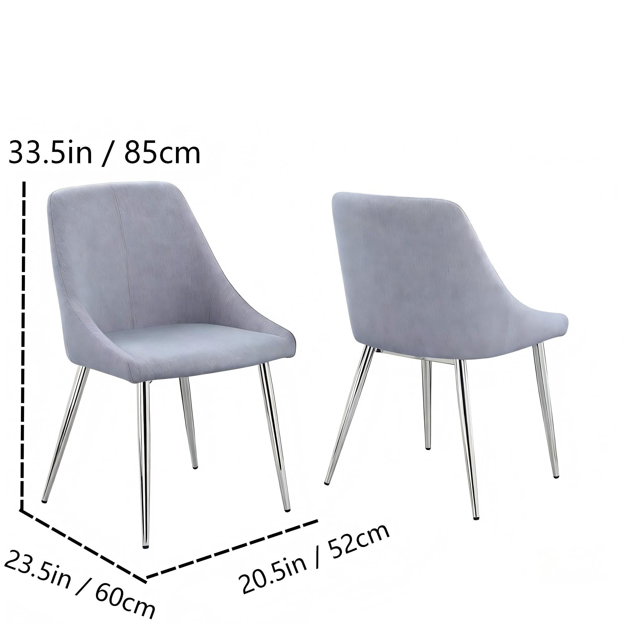 Gray Fabric Upholstery Side Chair