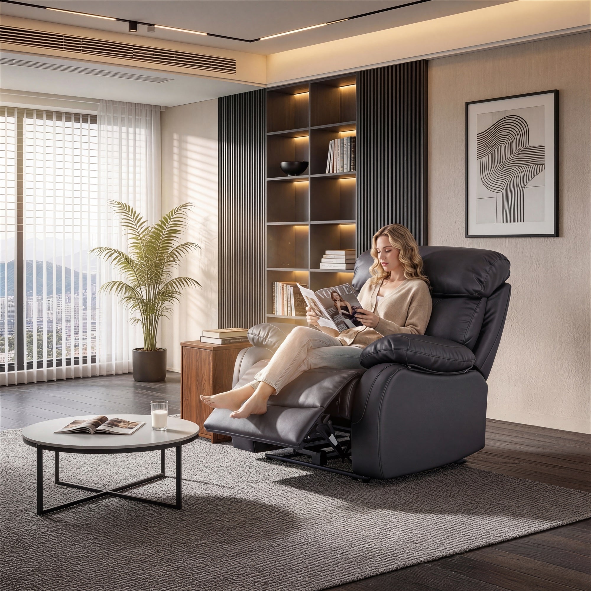 Power Recliner Chair MR2041W Gray