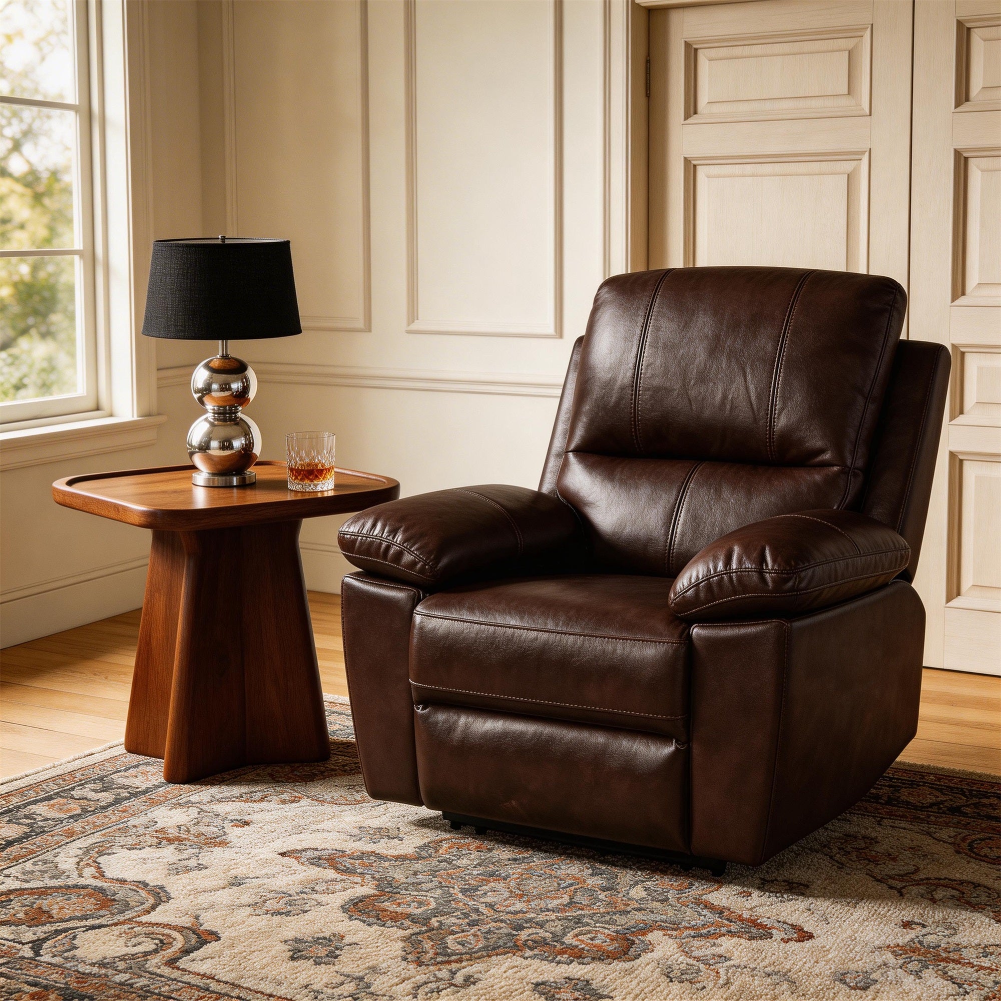Power Reclining Sofa Set, Electric Recliner & 1-Seater Couch for Living Room