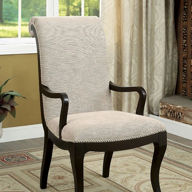 Ornette Espresso Arm Chair (2/CTN)