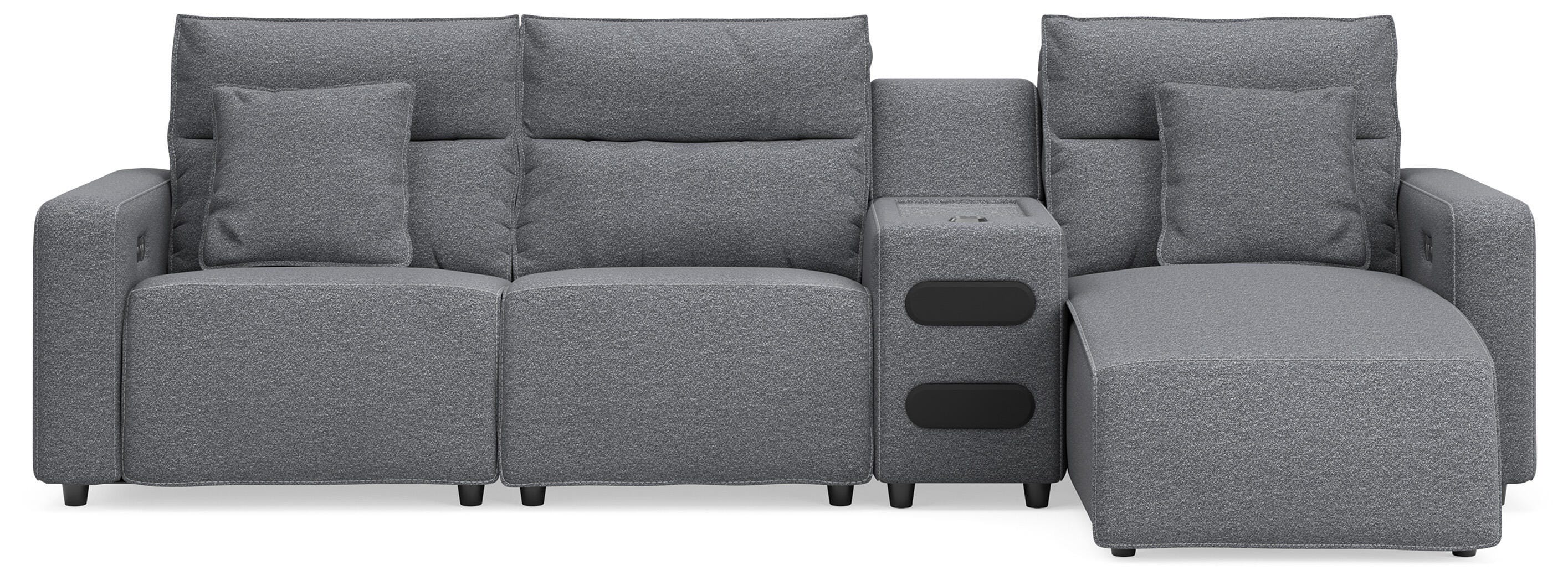 Modmax II Reclining Sectional with Chaise and Audio Console